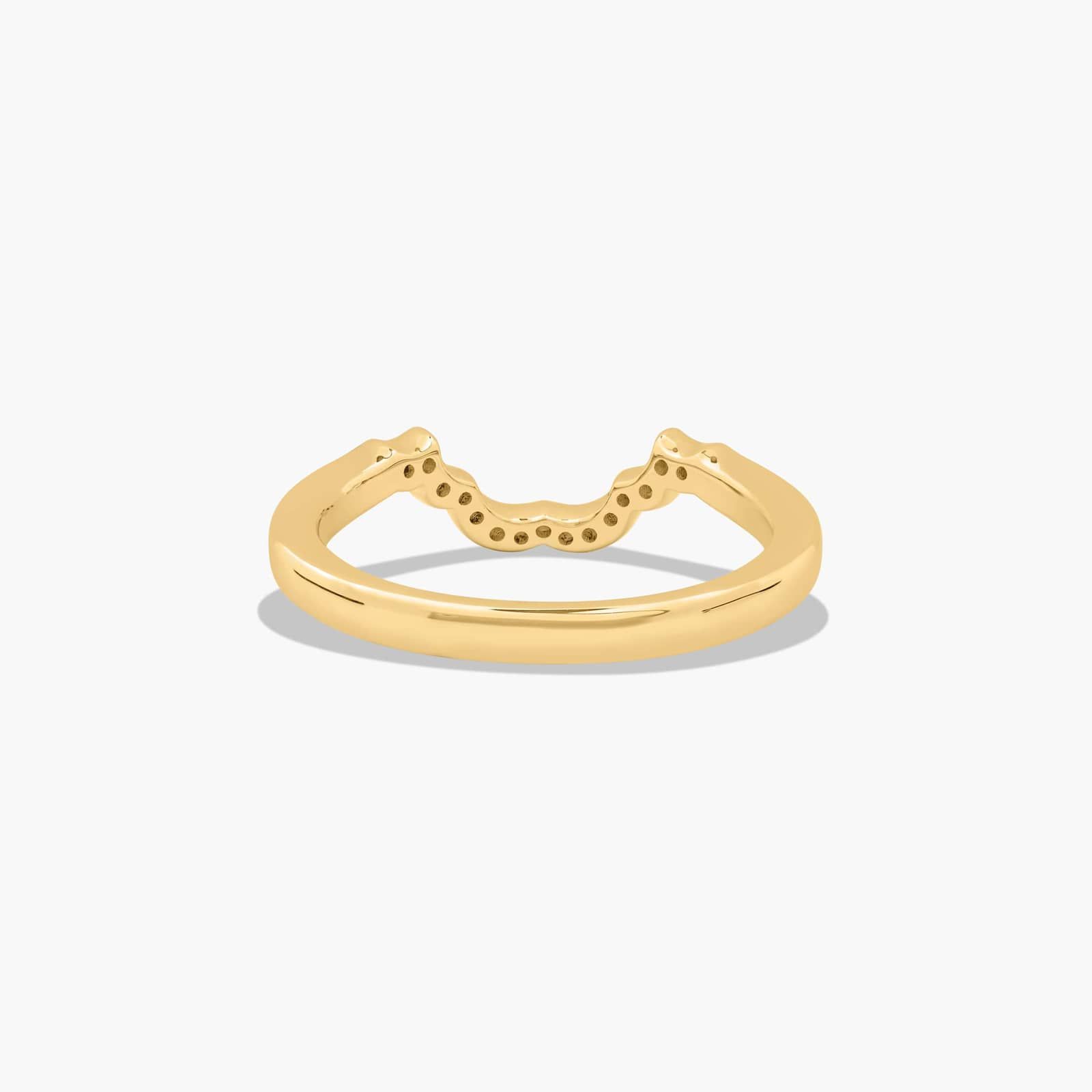 Halo Wedding Ring With Marquise Cut Diamonds In 18K Yellow Gold (2.00mm)