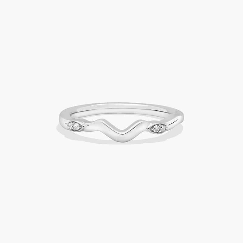Twisted Vine Wedding Ring In 14K White Gold (2.00mm)
