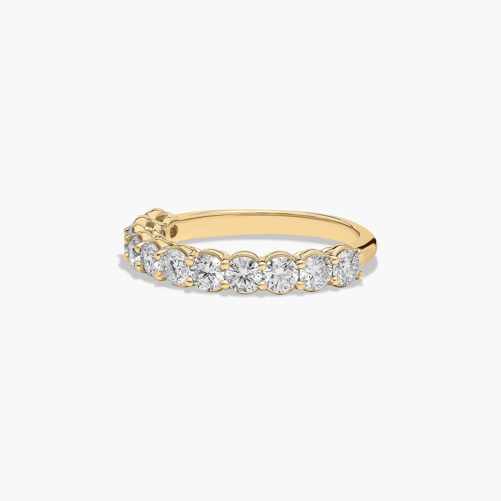 Prong Set Wedding Ring With 1 CTW Diamonds In 18K Yellow Gold (2.00mm)