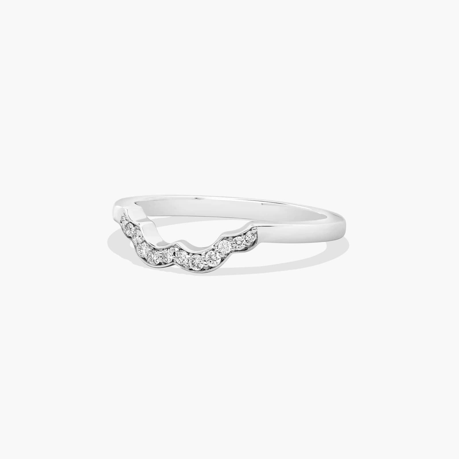 Art Deco Inspired Wedding Ring In 14K White Gold (2.00mm)