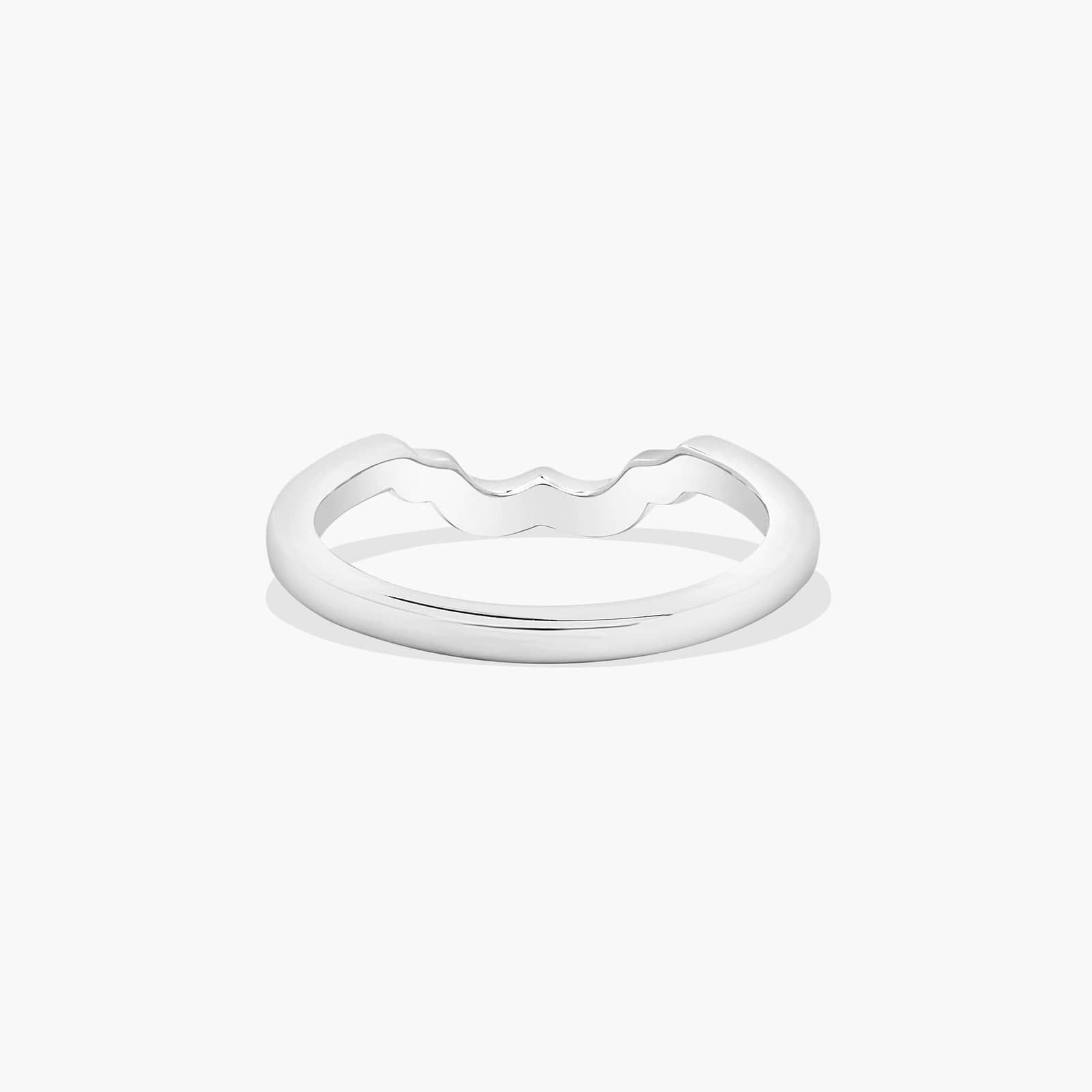 Art Deco Inspired Wedding Ring In 14K White Gold (2.00mm)