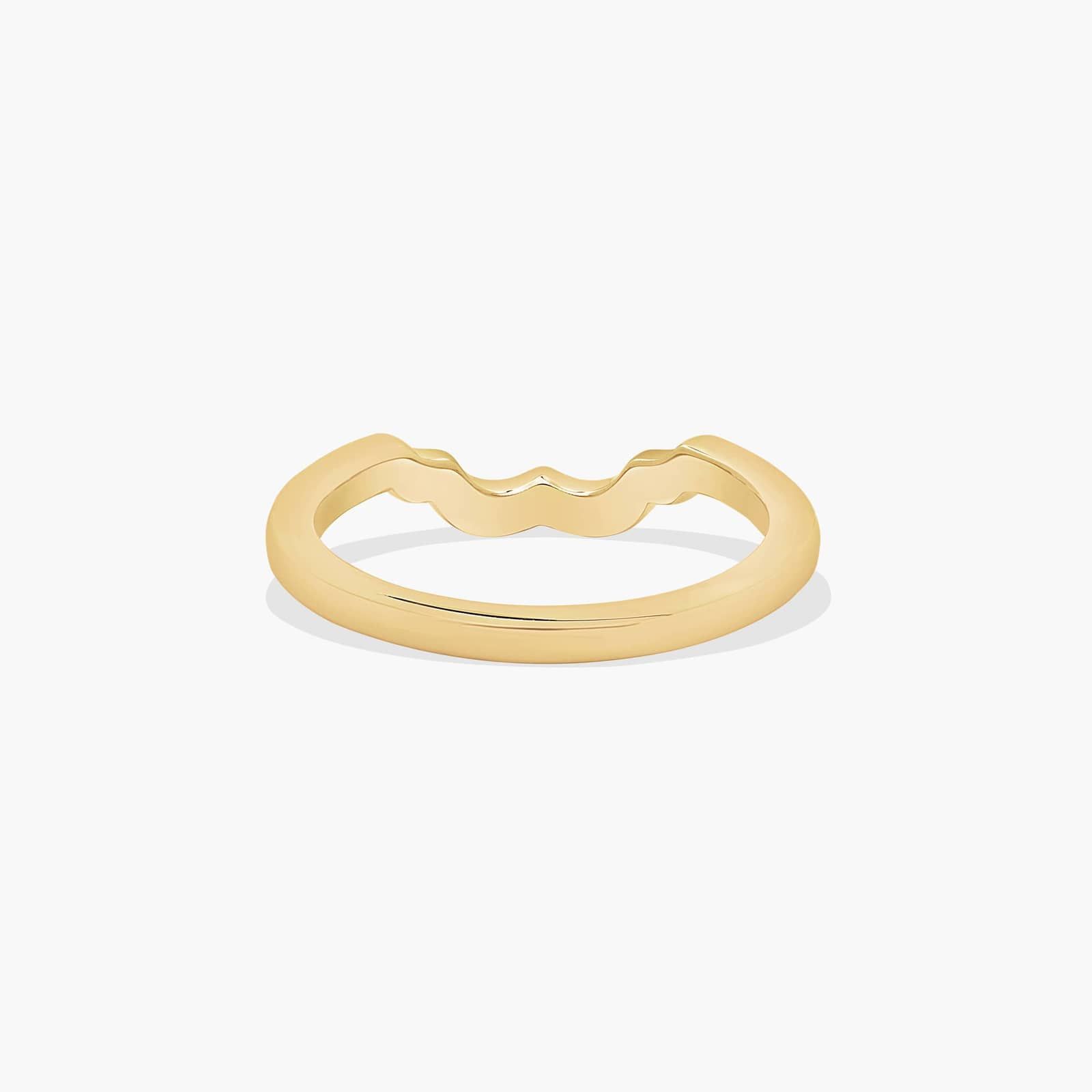 Art Deco Inspired Wedding Ring In 14K Yellow Gold (2.00mm)