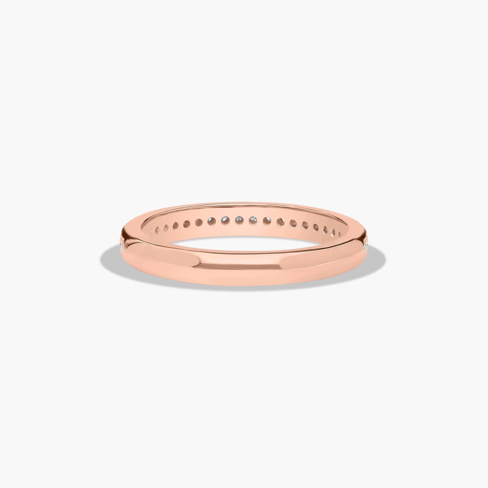 Pavé Trellis Diamond Wedding Ring In 14K Rose Gold (3.00mm)