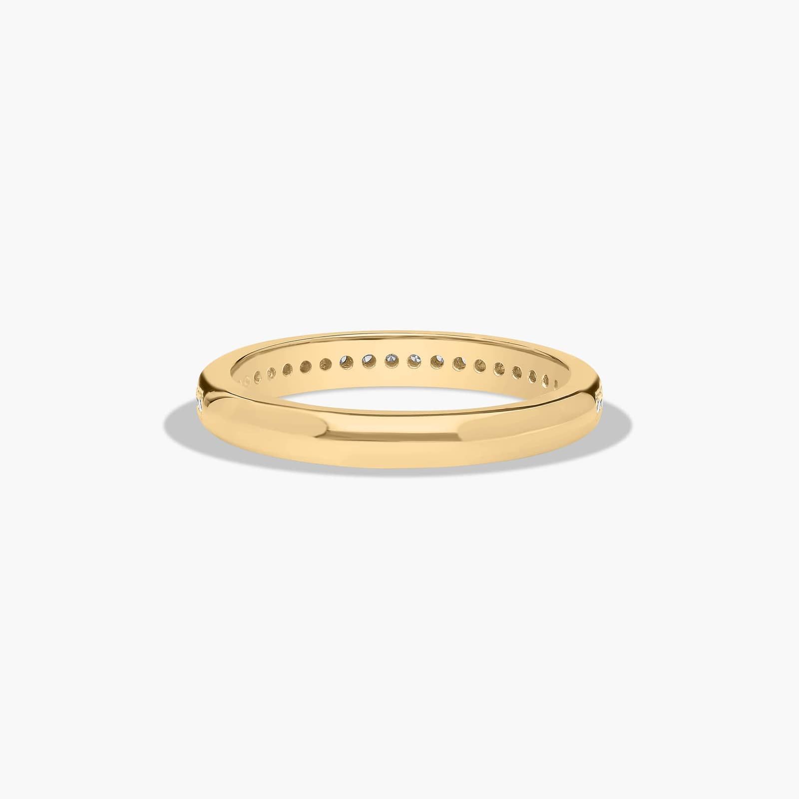 Pavé Trellis Diamond Wedding Ring In 14K Yellow Gold (3.00mm)