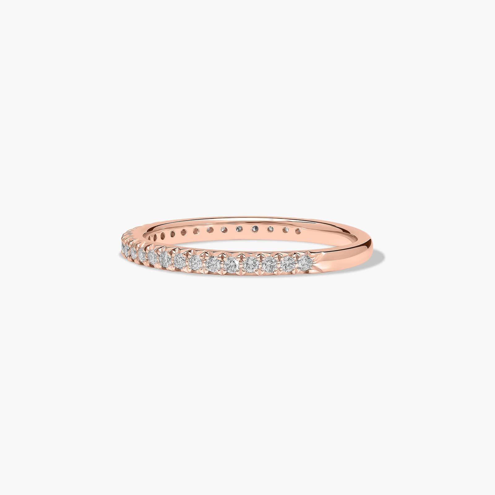 Contour Pavé Diamond Wedding Ring In 14K Rose Gold (2.00mm)