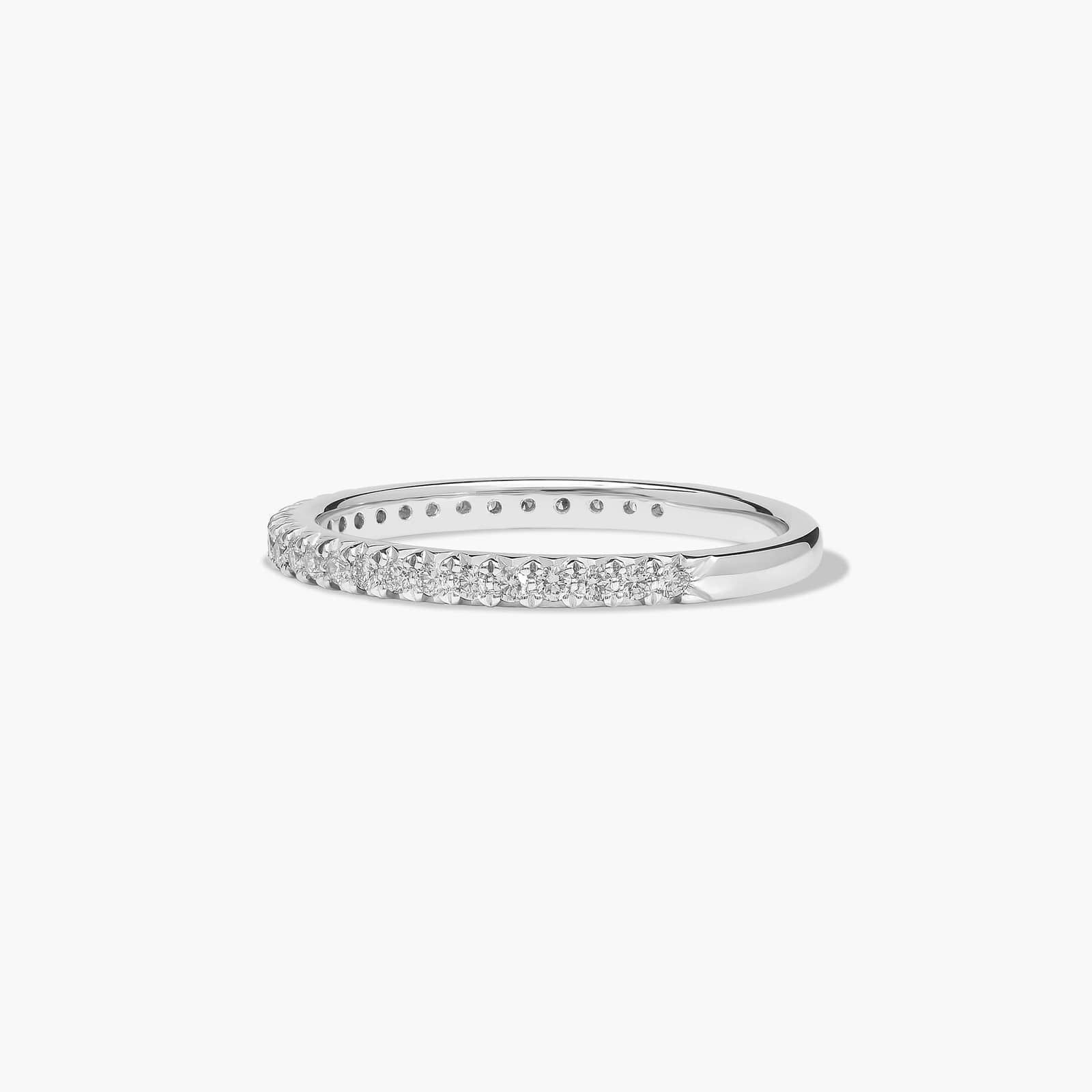 Contour Pavé Diamond Wedding Ring In 14K White Gold (2.00mm)