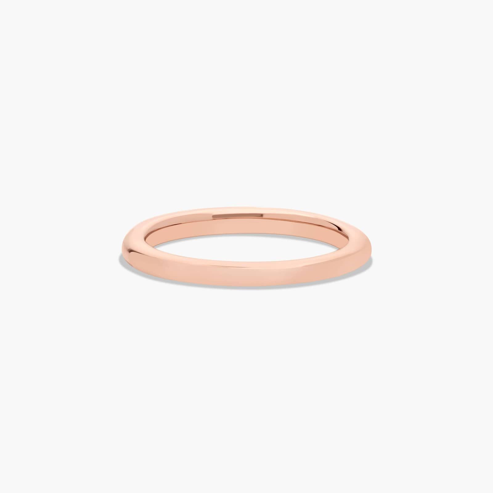Perfectly Placed Pavé Diamond Wedding Ring In 14K Rose Gold (1.50mm)