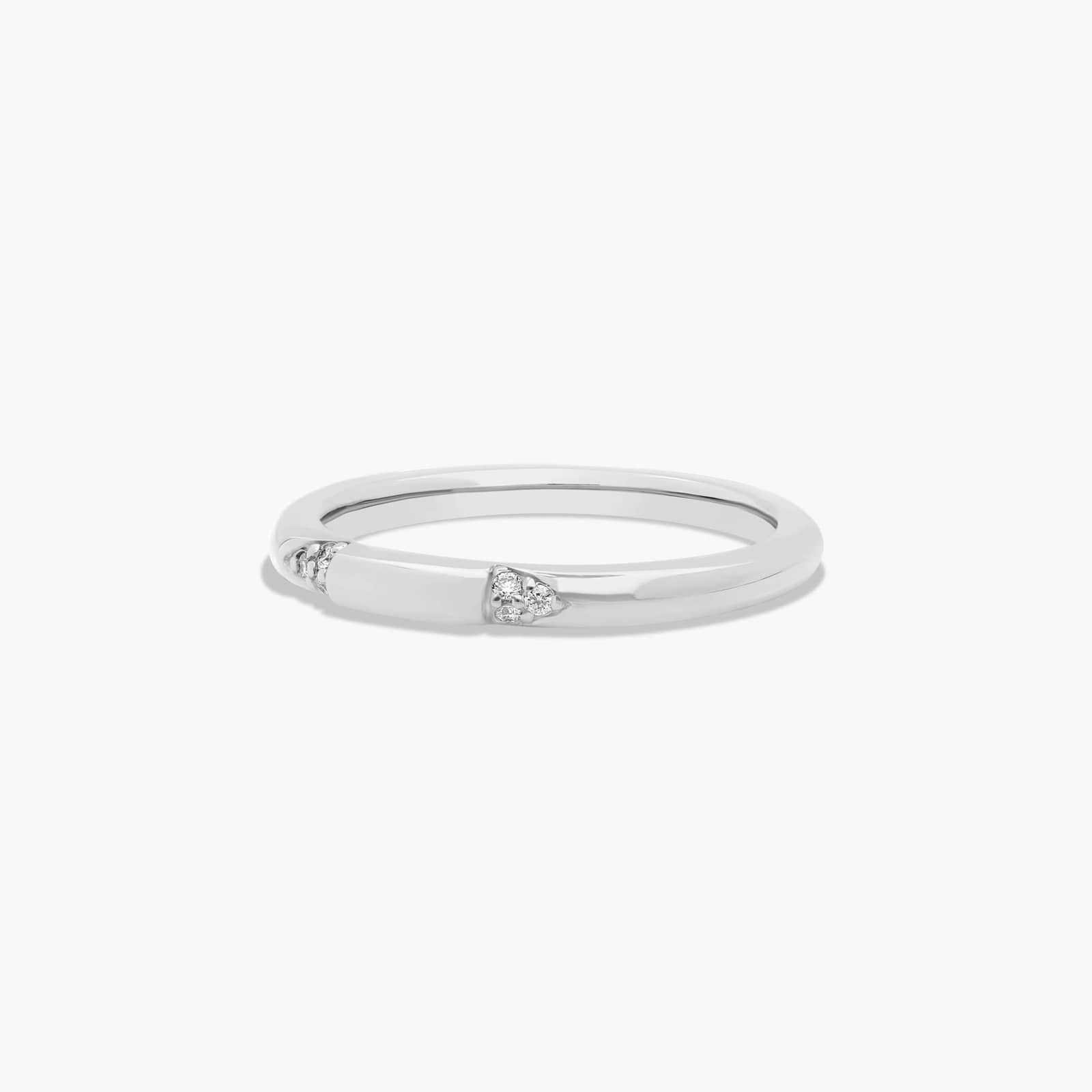 Perfectly Placed Pavé Diamond Wedding Ring In Platinum (1.50mm)