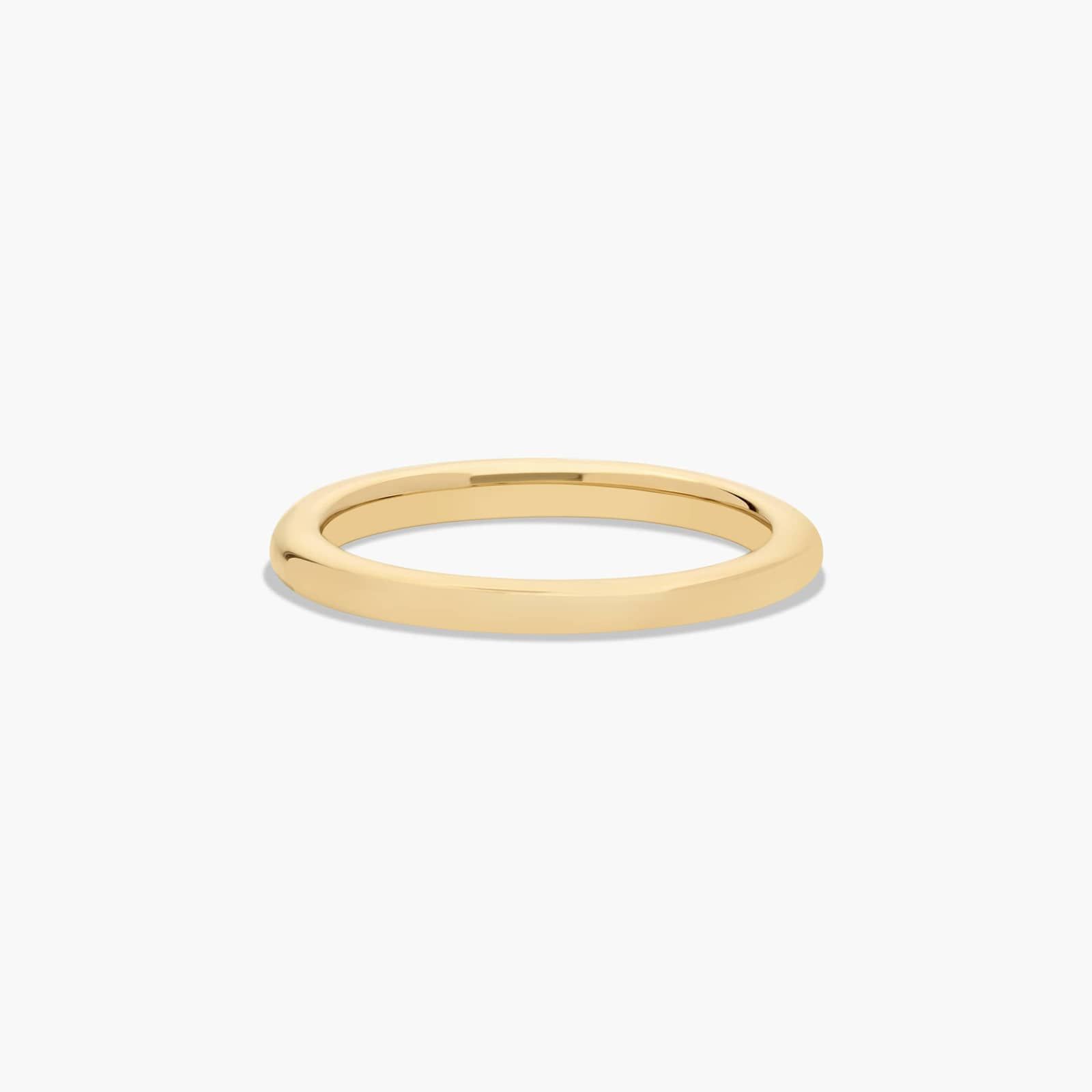 Perfectly Placed Pavé Diamond Wedding Ring In 18K Yellow Gold (1.50mm)