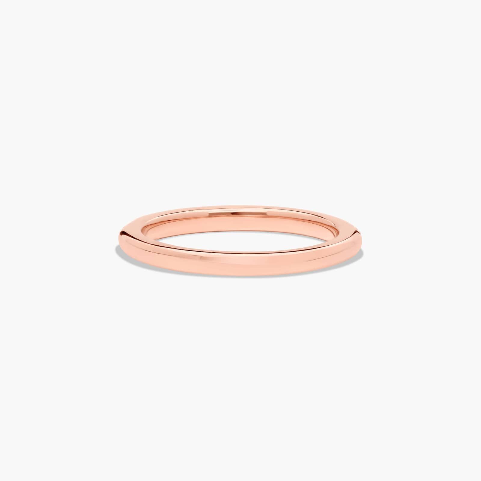 Twisted Pavé Diamond Wedding Ring In 14K Rose Gold (2.00mm)