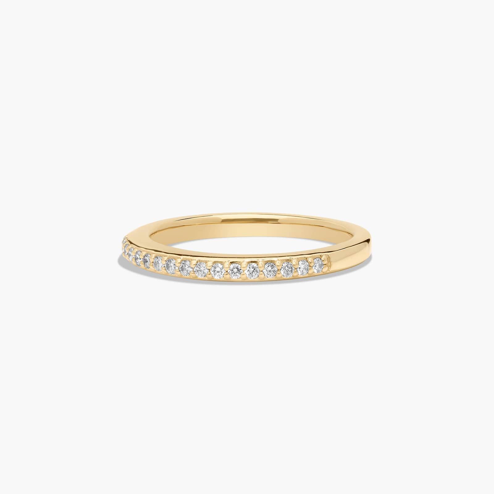 Twisted Pavé Diamond Wedding Ring In 14K Yellow Gold (2.00mm)