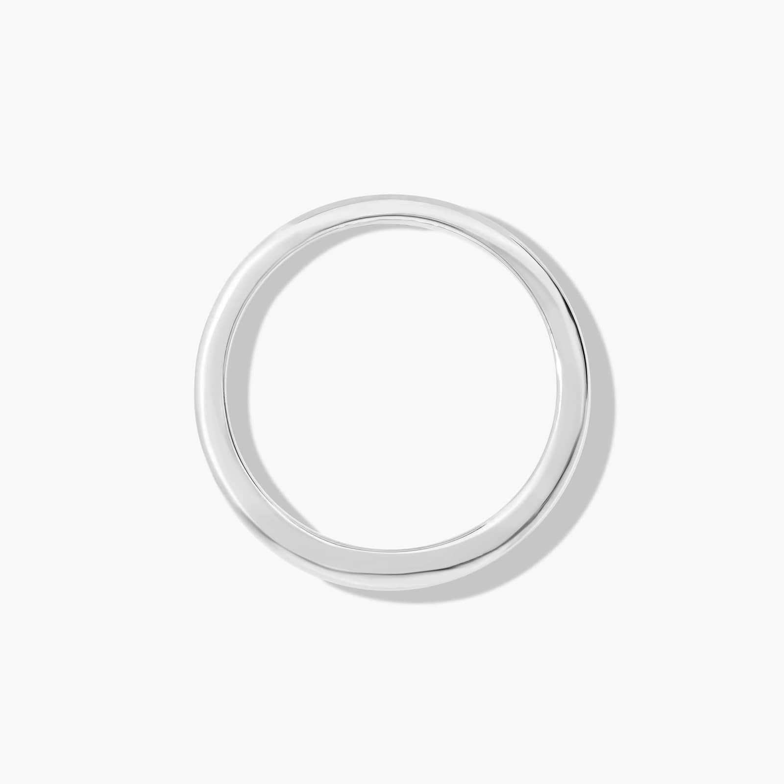 Half Bezel Wedding Ring In Platinum (1.50mm)
