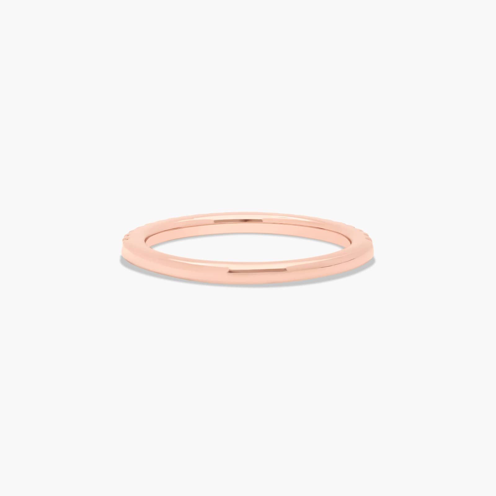 Endearing Love East West Halo Wedding Ring In 14K Rose Gold (1.50mm)