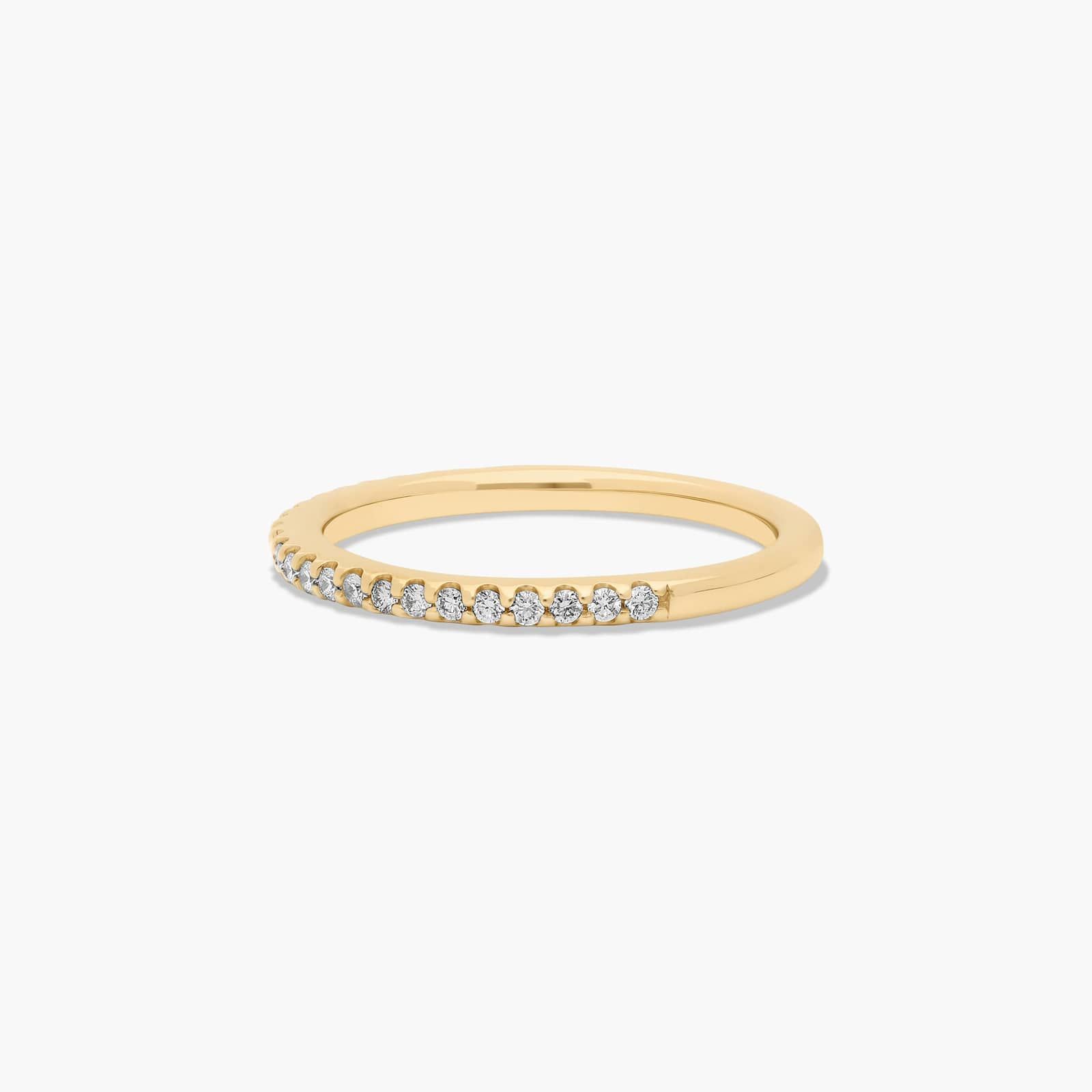 Endearing Love East West Halo Wedding Ring In 14K Yellow Gold (1.50mm)