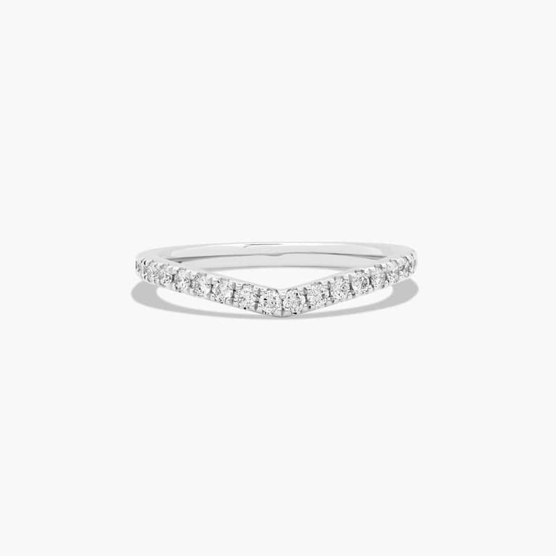Petite Tiara Diamond Wedding Ring In 14K White Gold (2.00mm)