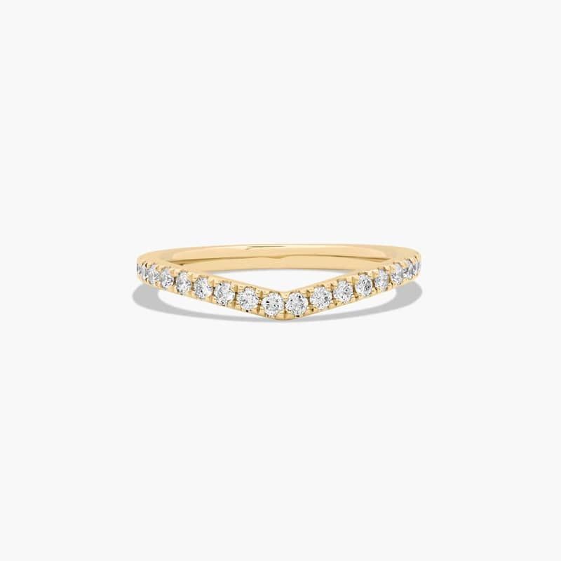 Petite Tiara Diamond Wedding Ring In 14K Yellow Gold (2.00mm)