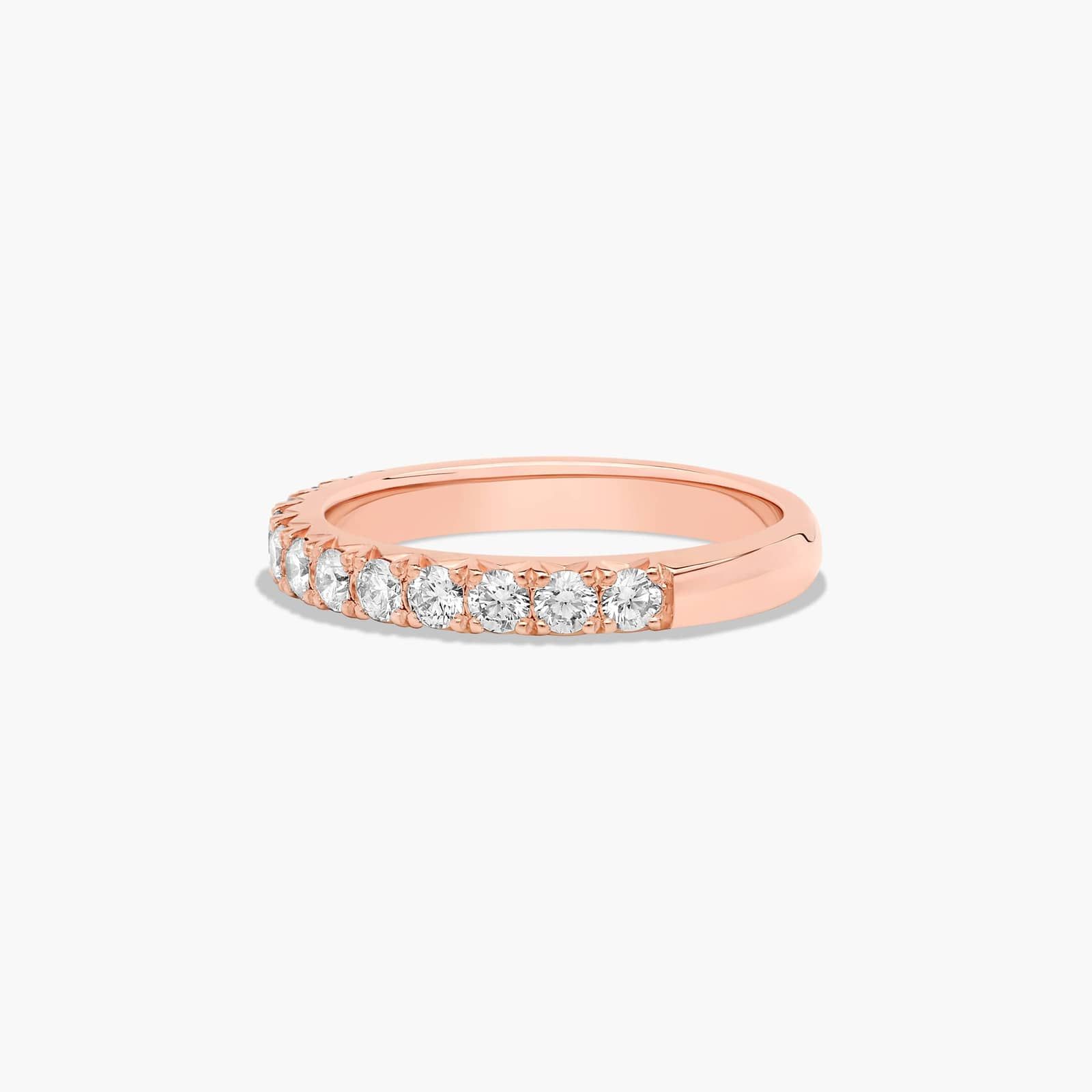 Butterfly Prong Wedding Ring With 0.5 CTW Diamonds In 14K Rose Gold (2.50mm)
