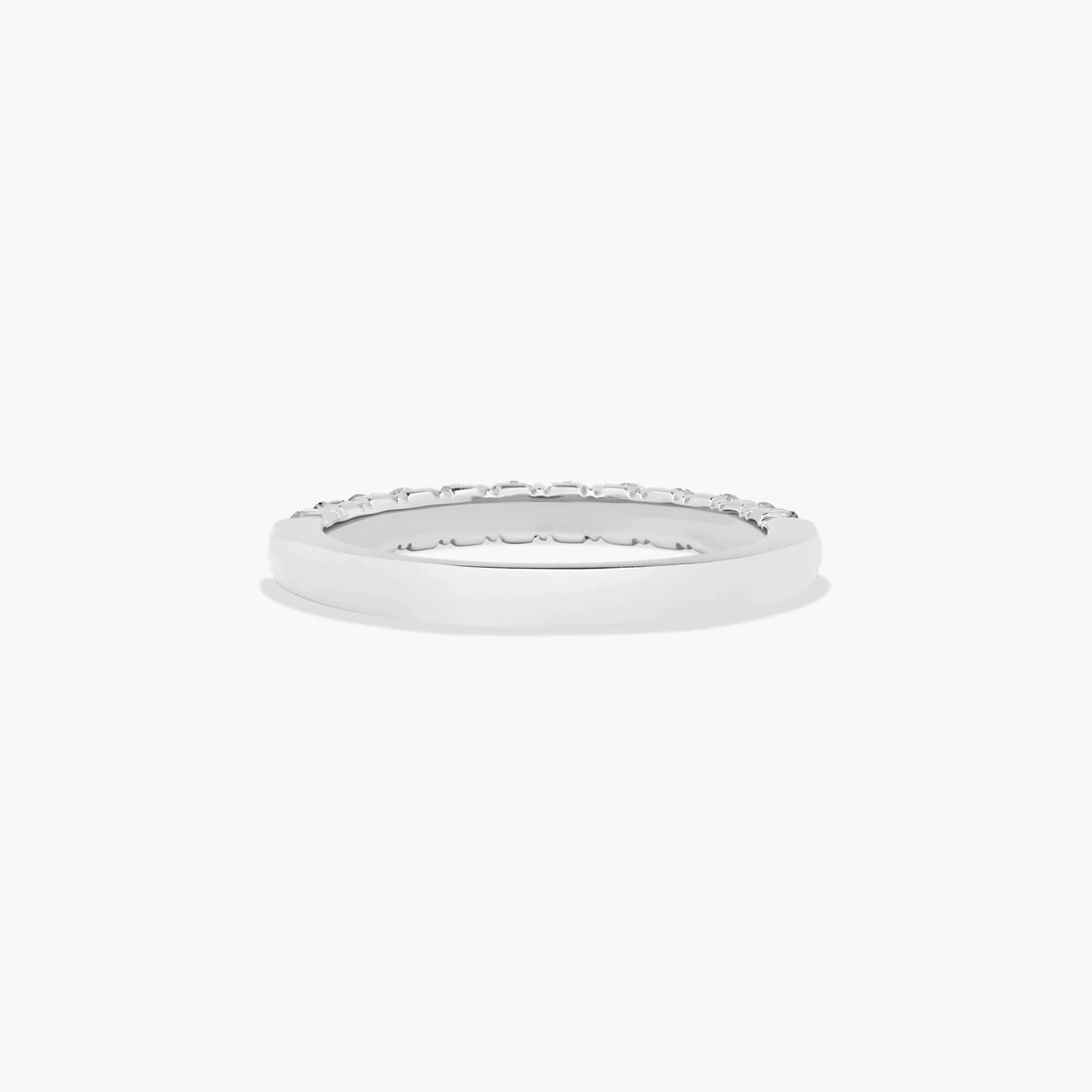Shared Prong Crescent Wedding Ring With 0.5 CTW Diamonds In Platinum (2.50mm)