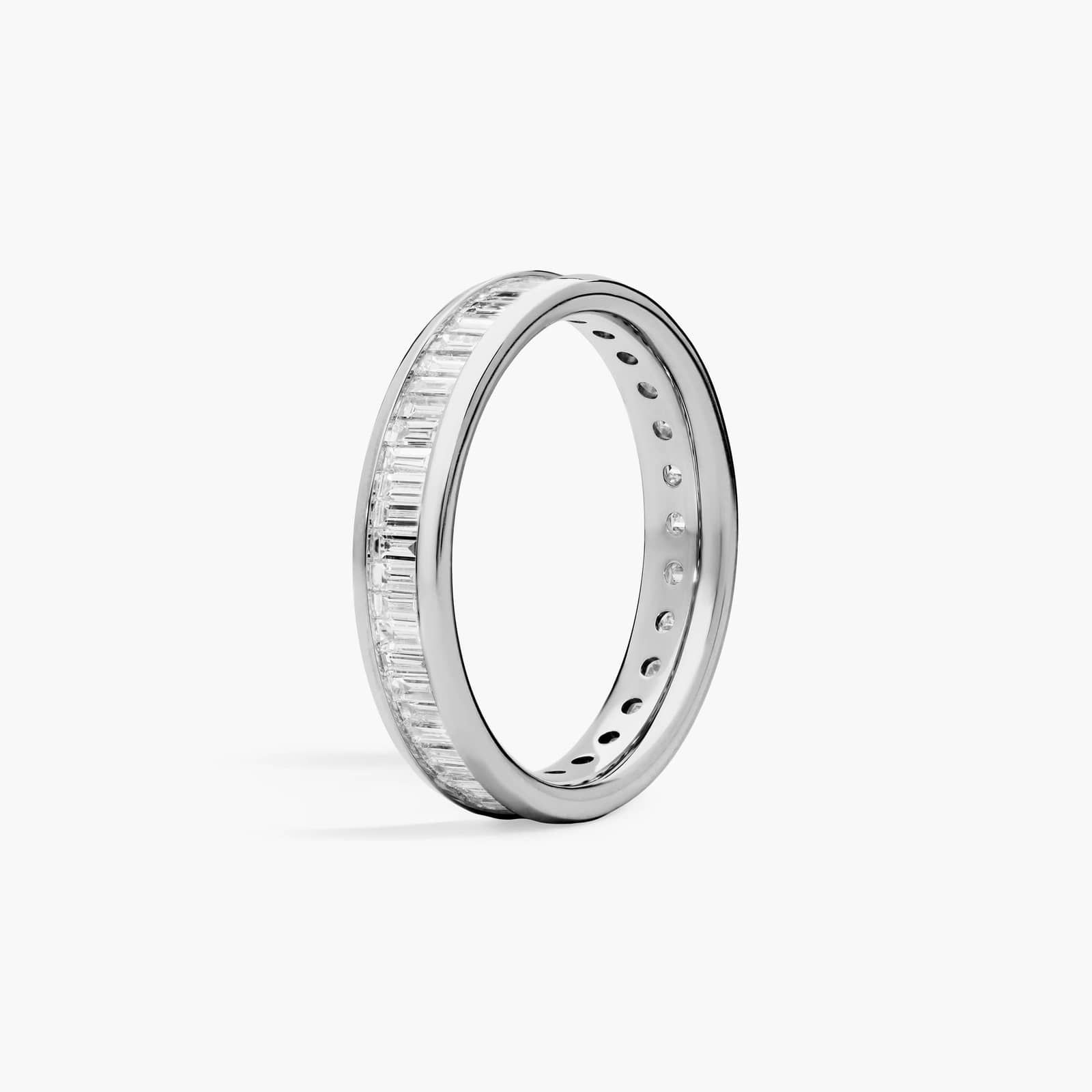 Channel Set Eternity Ring With 1 CTW Diamonds In 18K White Gold (3.70mm)