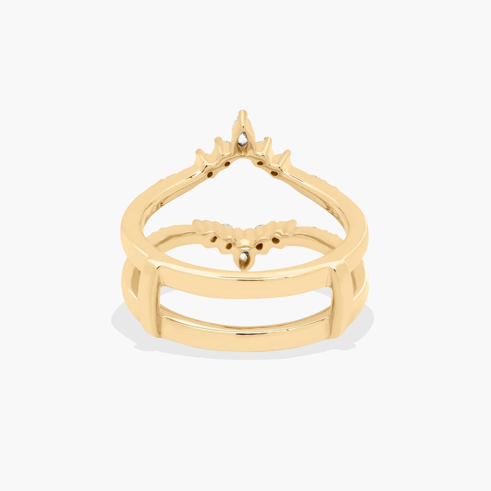 Tiara Wedding Ring With Round Diamonds In 14K Yellow Gold (7.00mm)