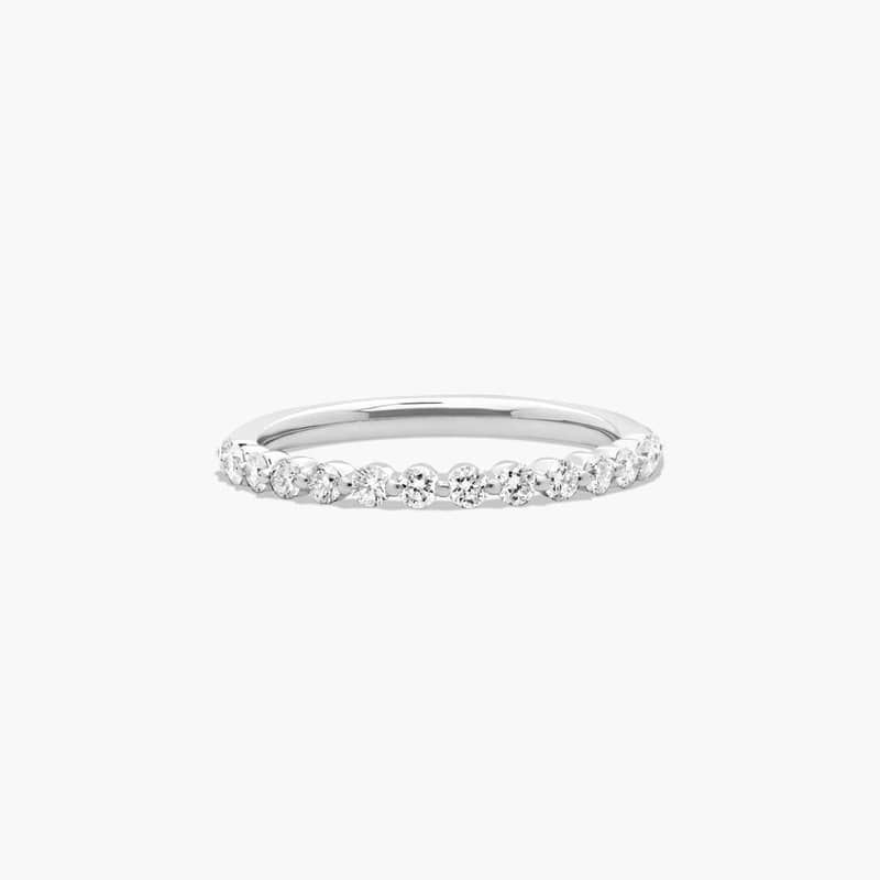 Escalade Diamond Wedding Ring In 14K White Gold (2.00mm)