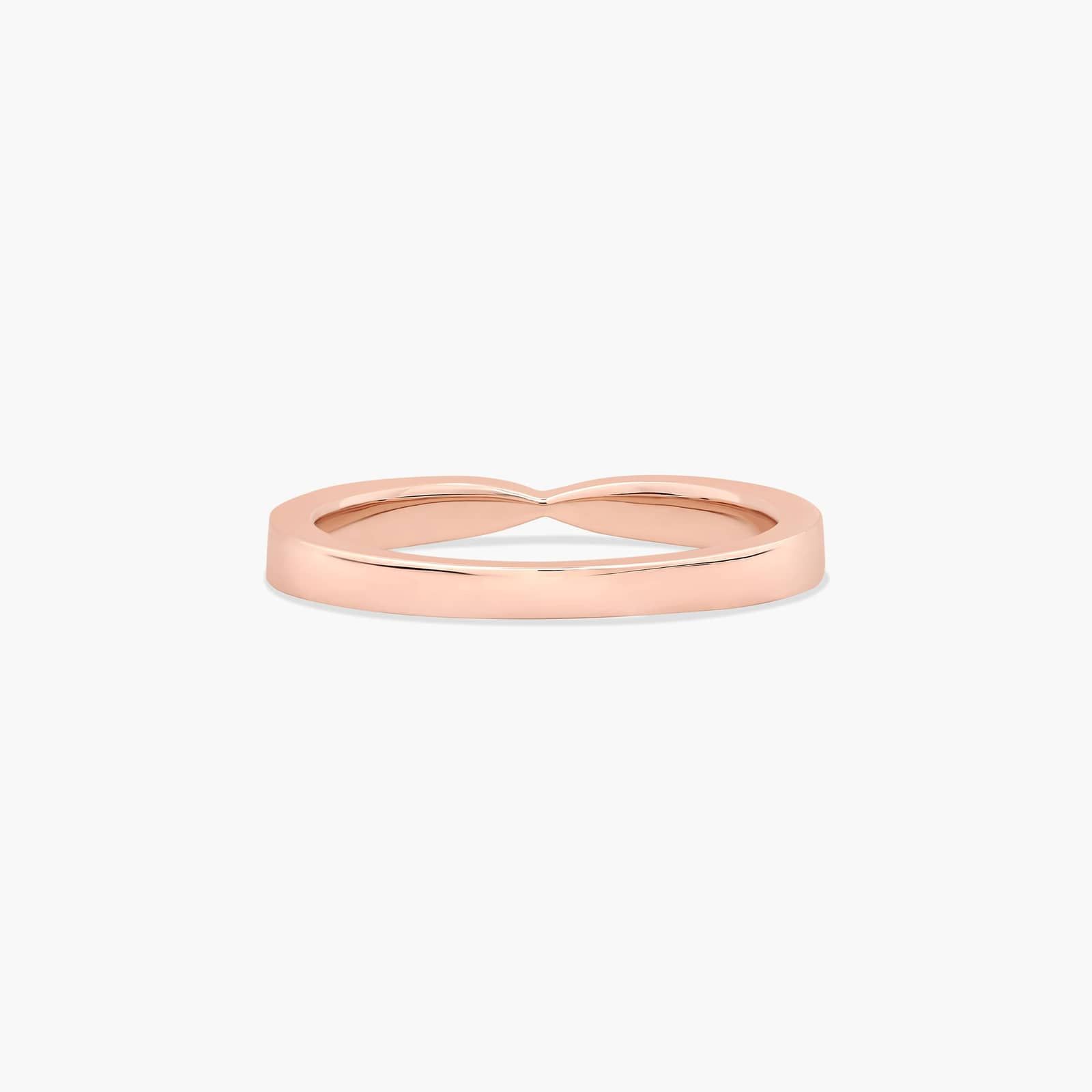 14K Rose Gold Scalloped Diamond Ring