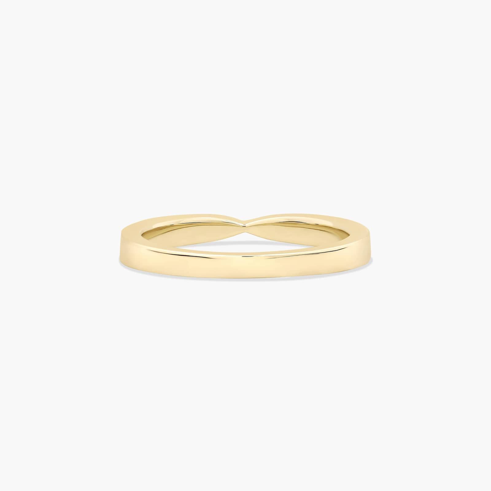 14K Yellow Gold Scalloped Diamond Ring