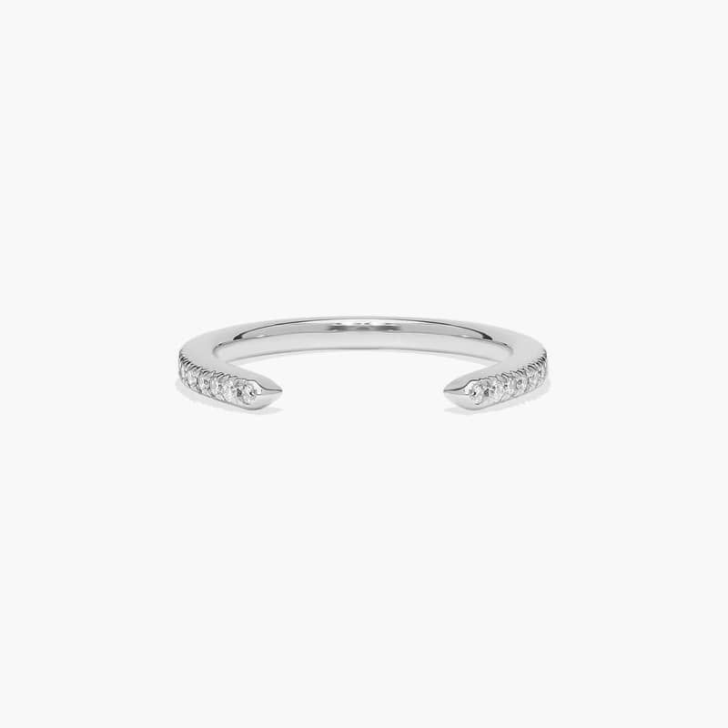 Open Diamond Wedding Ring In Platinum (1.50mm)