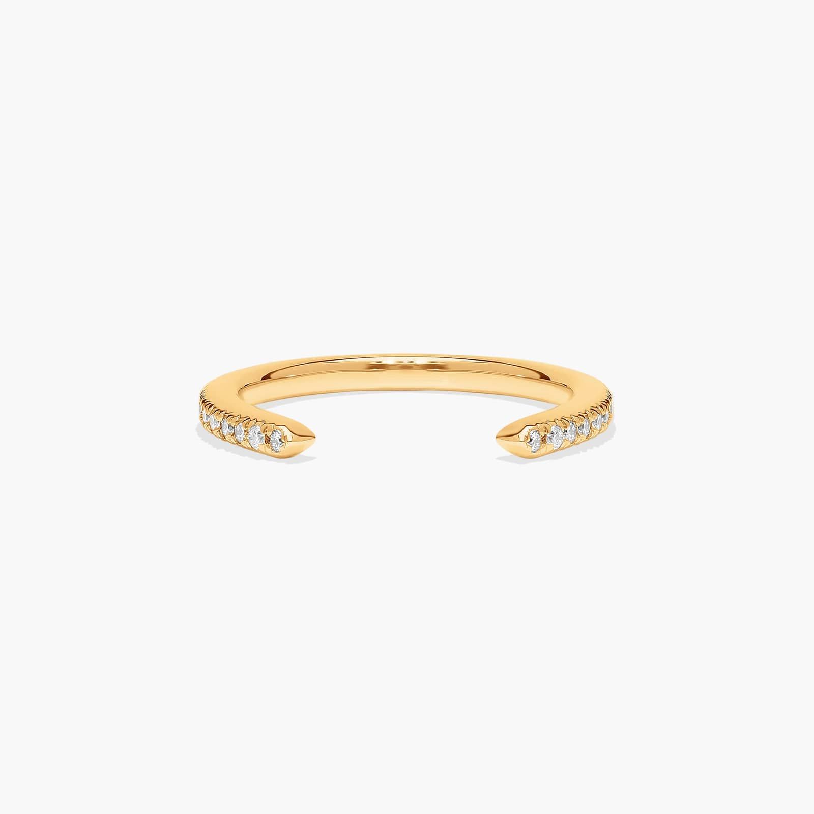 Open Diamond Wedding Ring In 14K Yellow Gold (1.50mm)