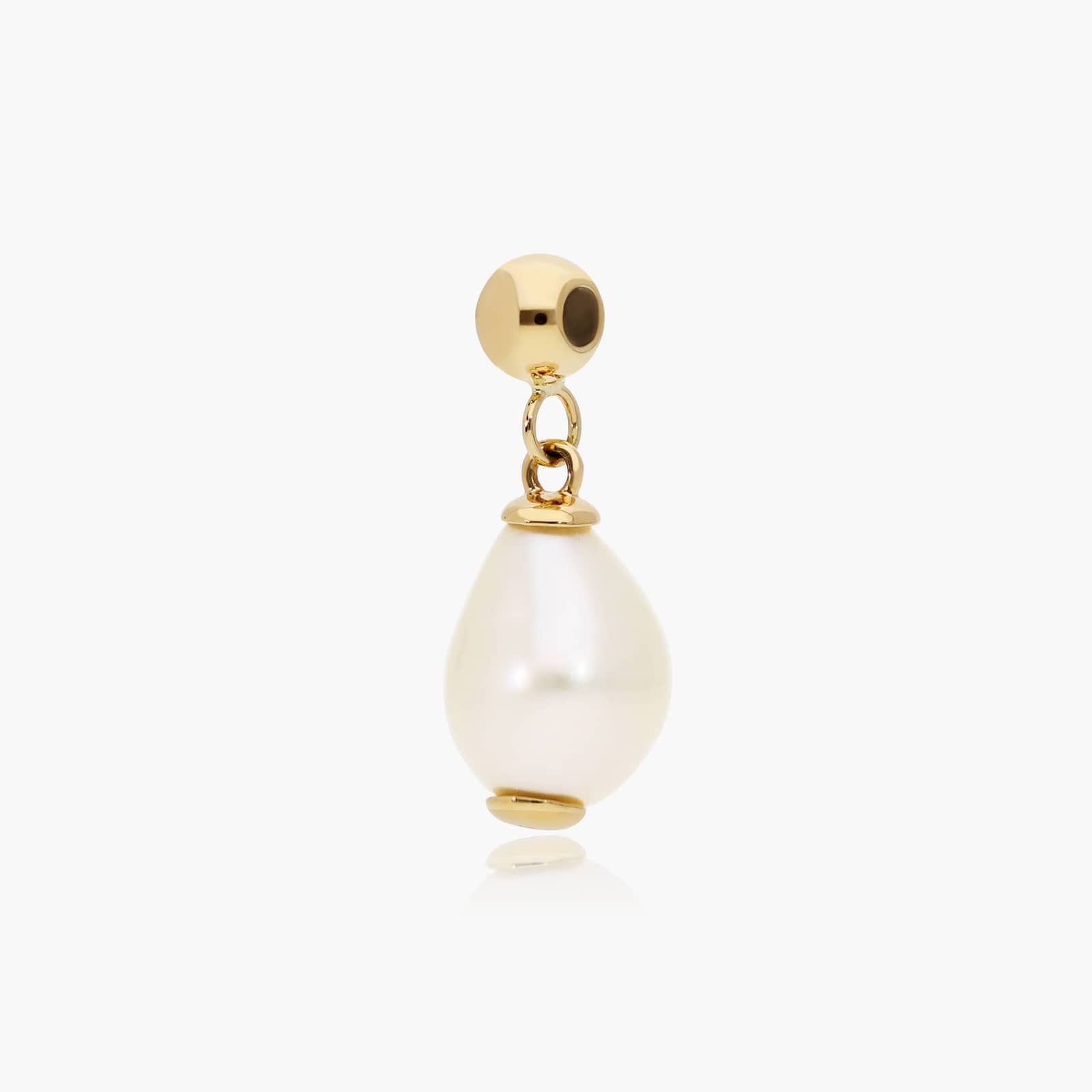 14K Yellow Gold Baroque Pearl Charm