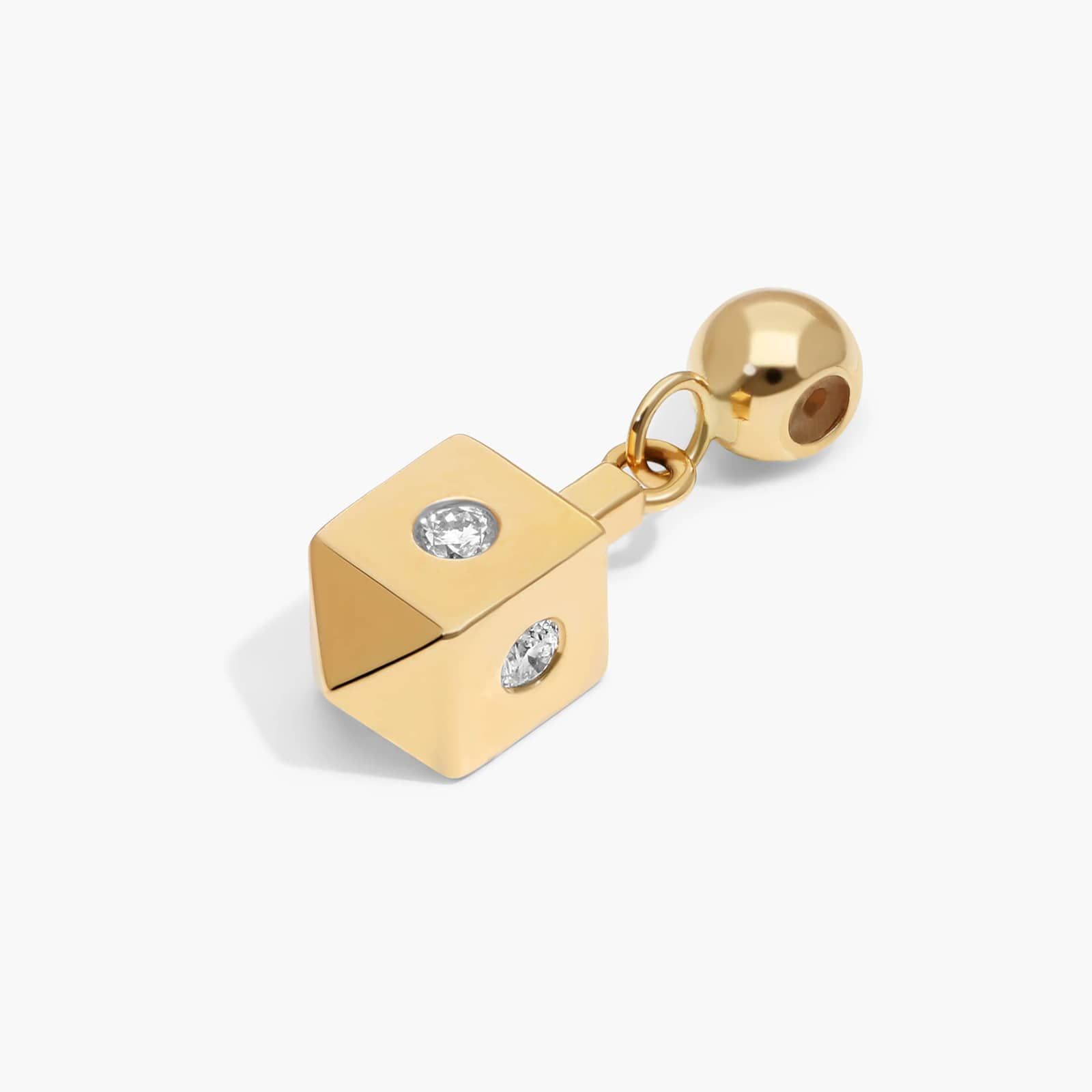 Dreidel Charm In 14K Yellow Gold