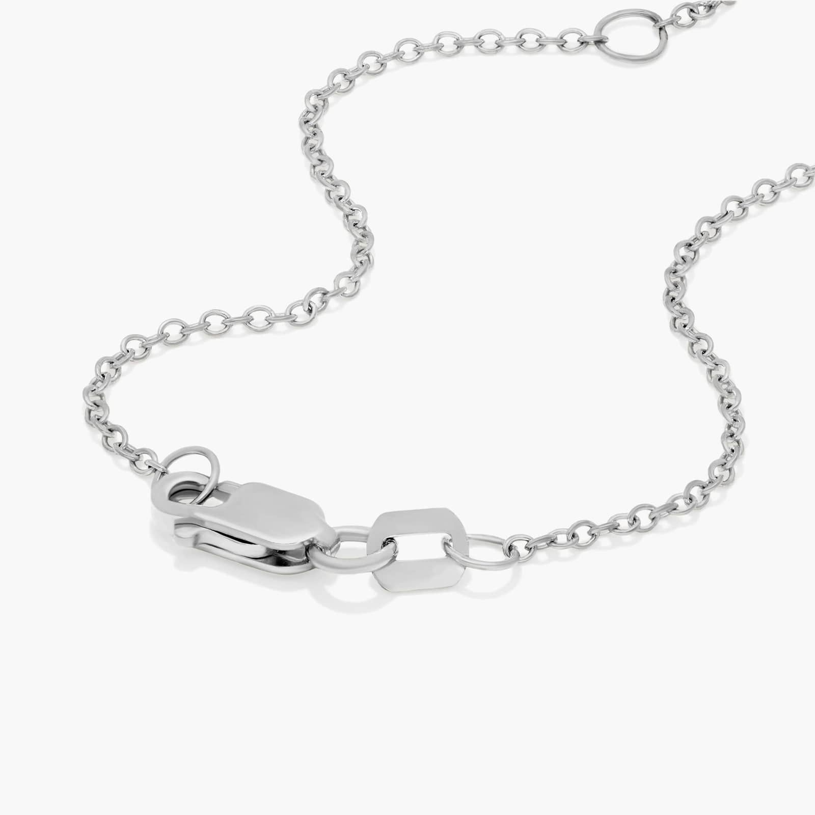 Diamond Initial K Pendant In 14K White Gold