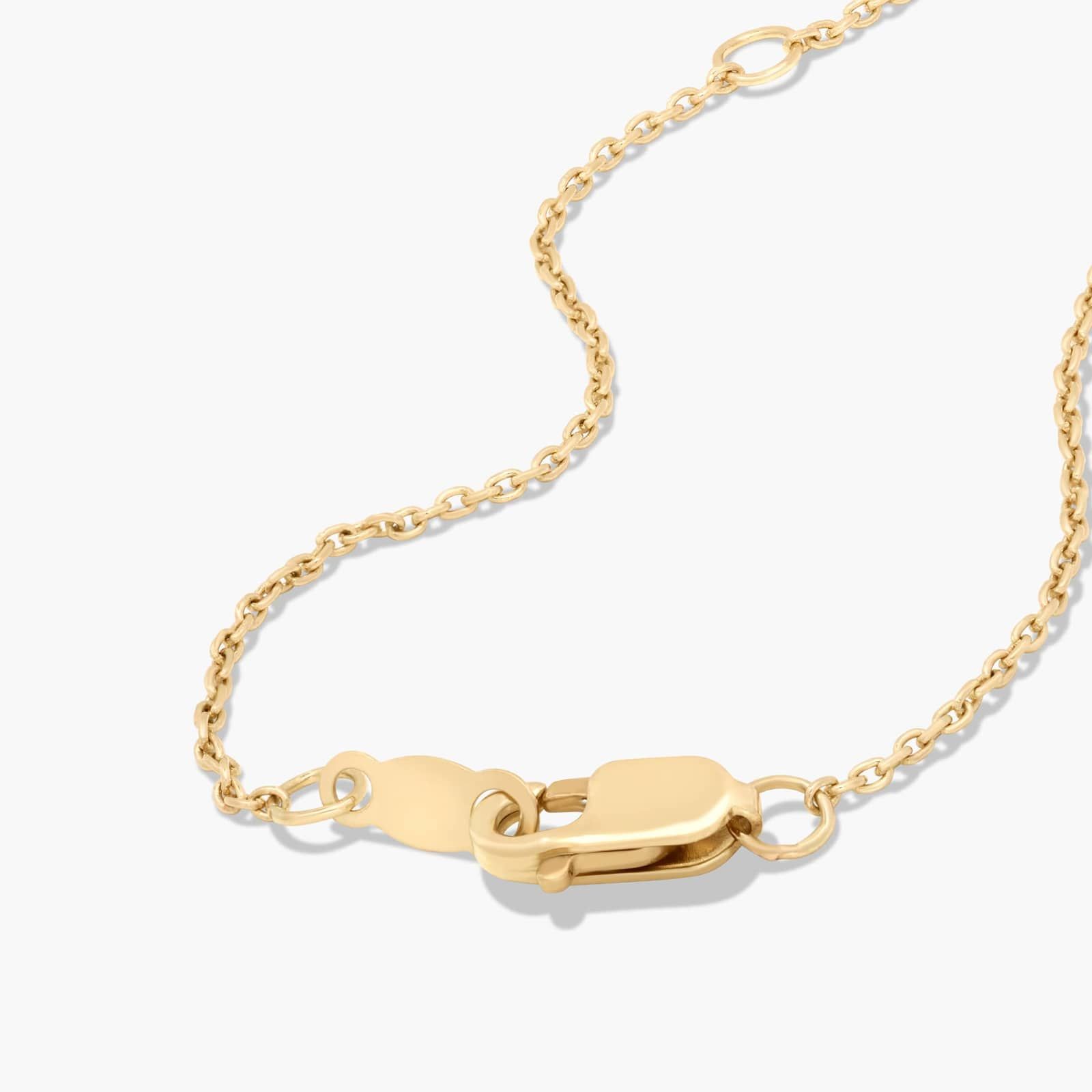 14K Yellow Gold Fancy Bezels Lab Grown Marquise Diamond Pendant Necklace