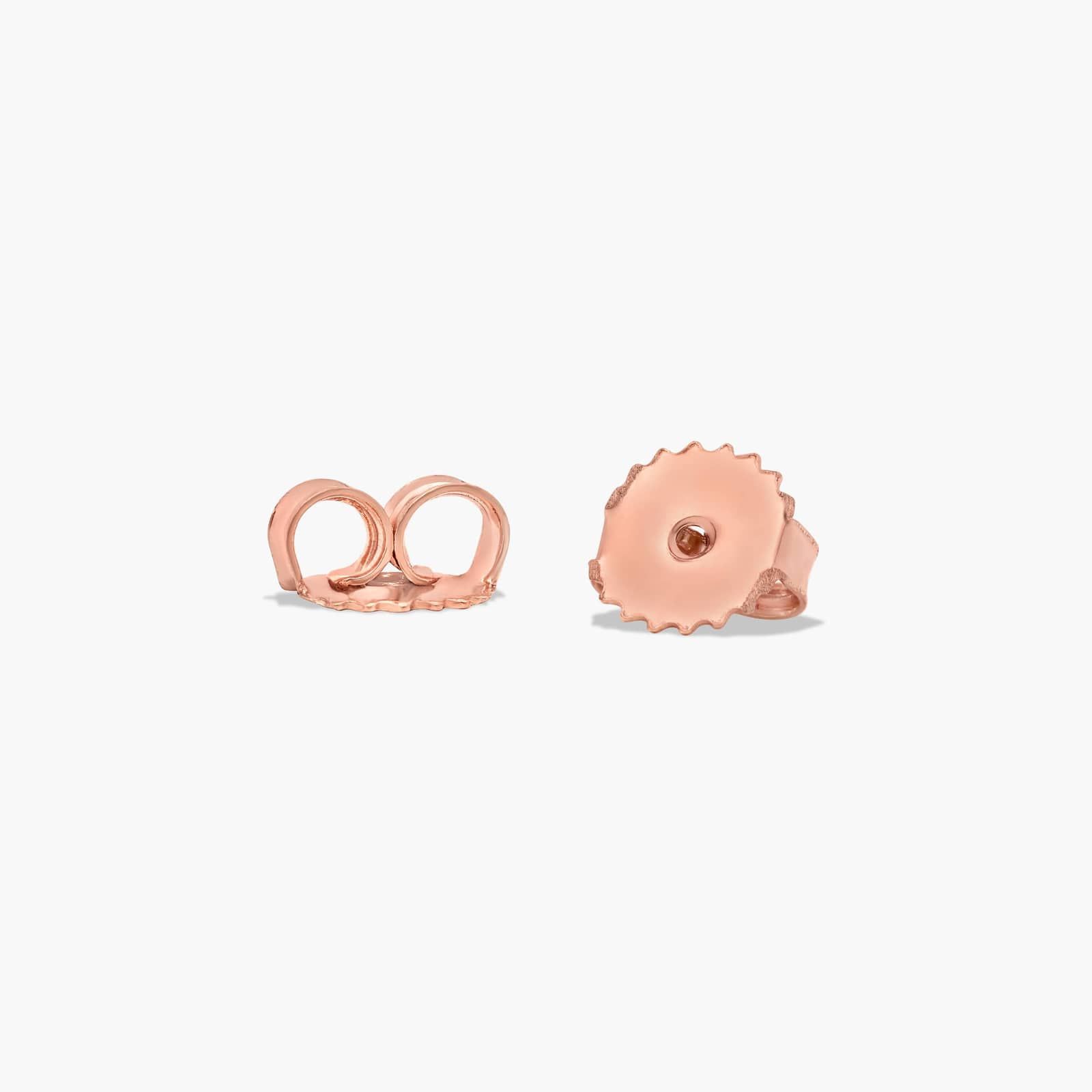 14K Rose Gold Fancy Bezels Lab Grown Pear Diamond Stud Earrings