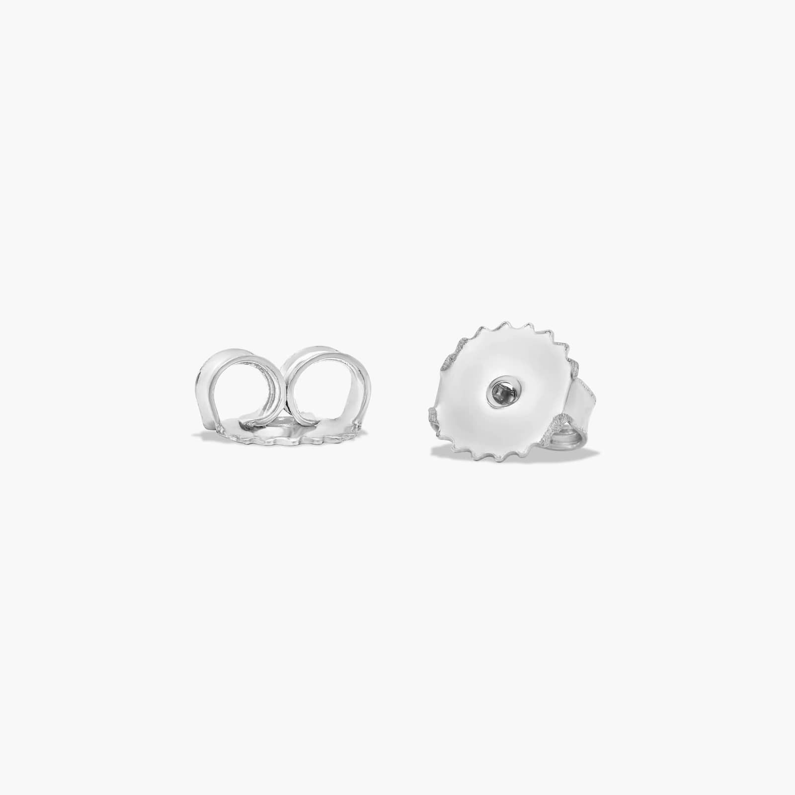 14K White Gold Fancy Bezels Lab Grown Pear Diamond Stud Earrings