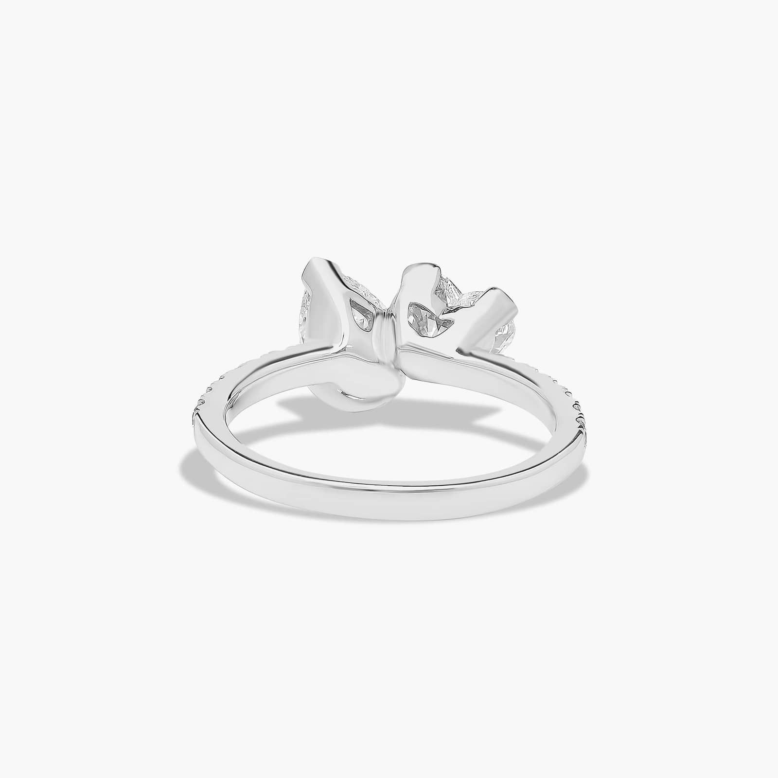 Toi et Moi Pavé Lab-Grown Diamond Ring In 14K White Gold