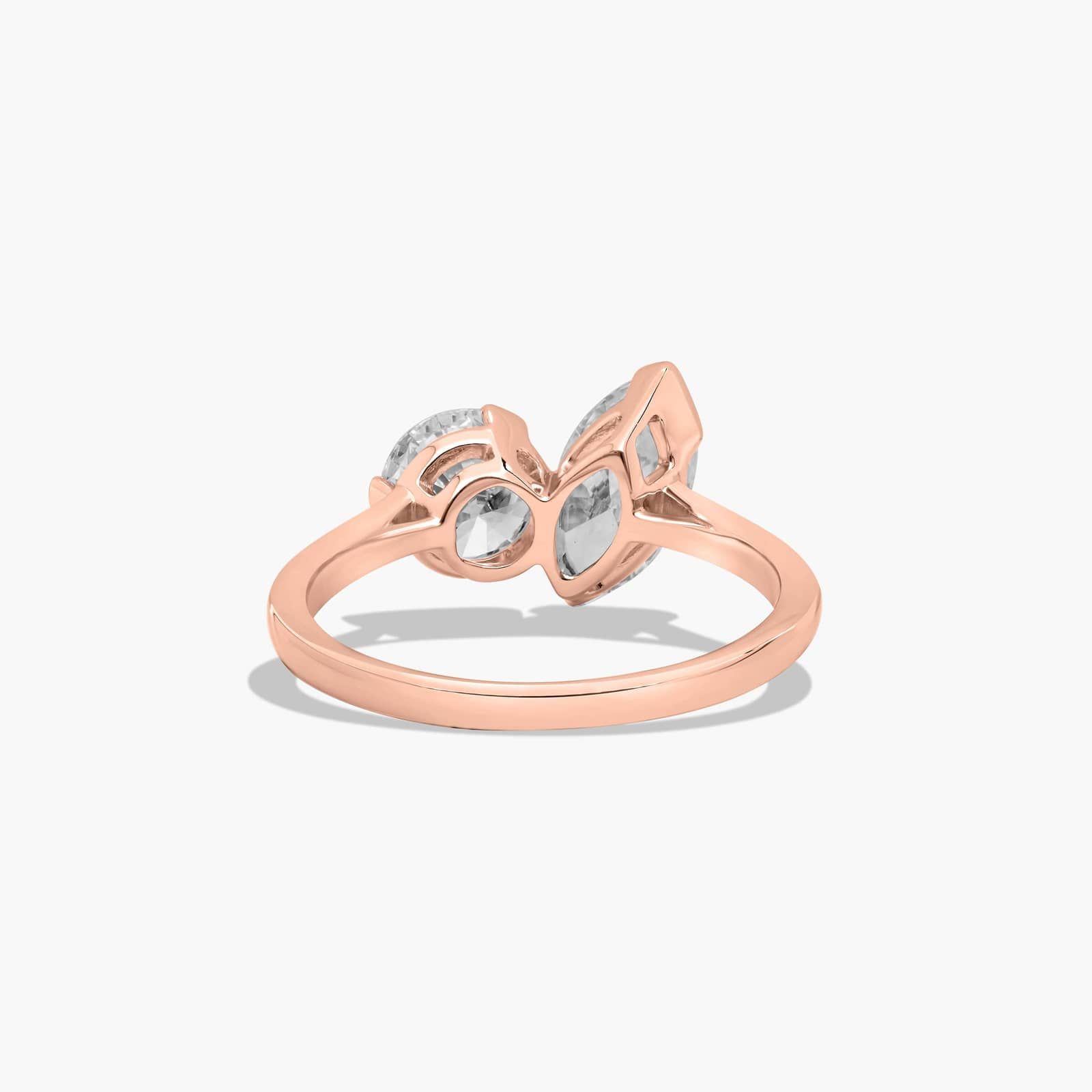 Toi et Moi Round And Marquise Cut Lab-Grown Diamond Ring In 14K Rose Gold