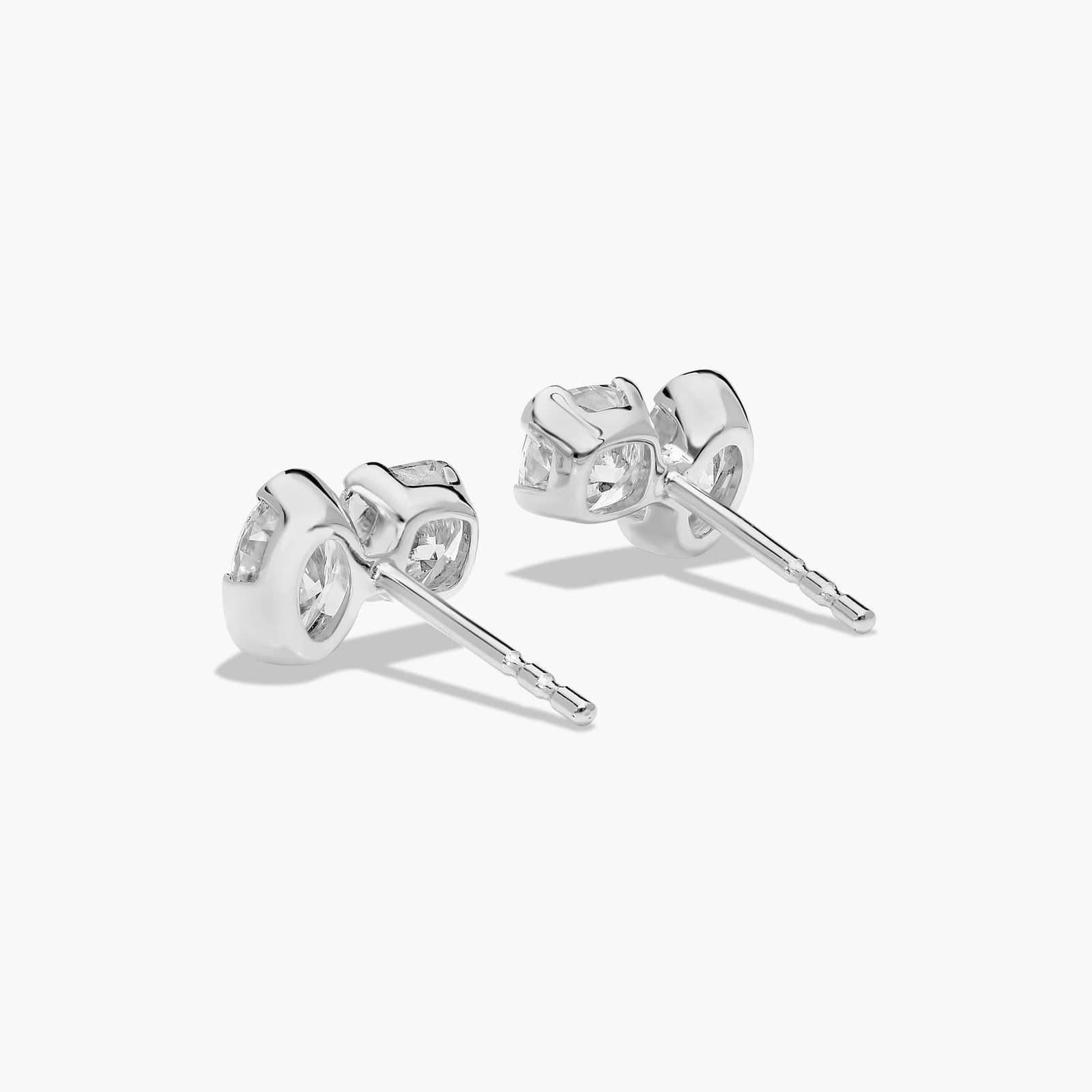 Toi et Moi Earrings With Oval Cut Lab-Grown Diamonds In 14K White Gold