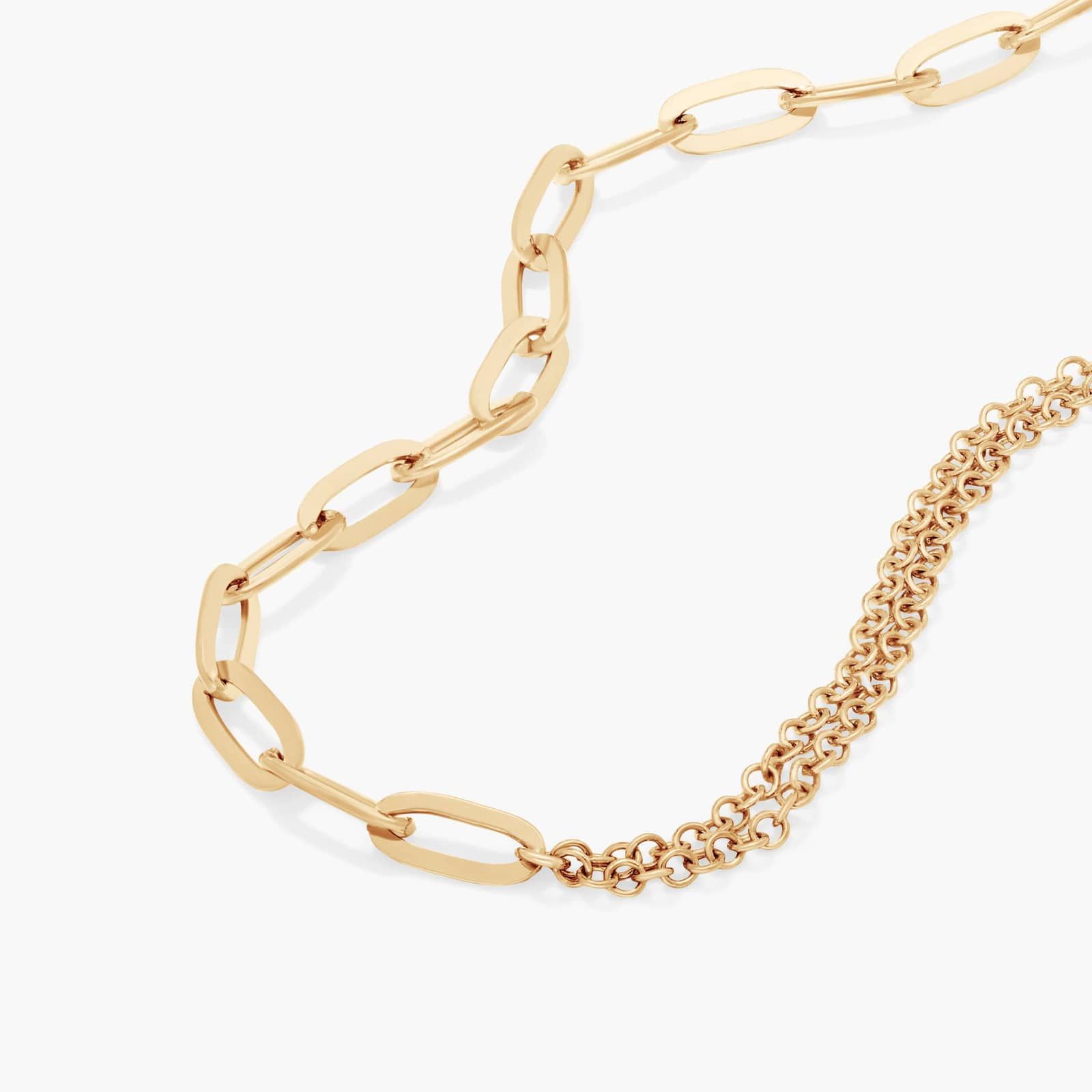 Cross Toggle Clasp Necklace In 14K Yellow Gold
