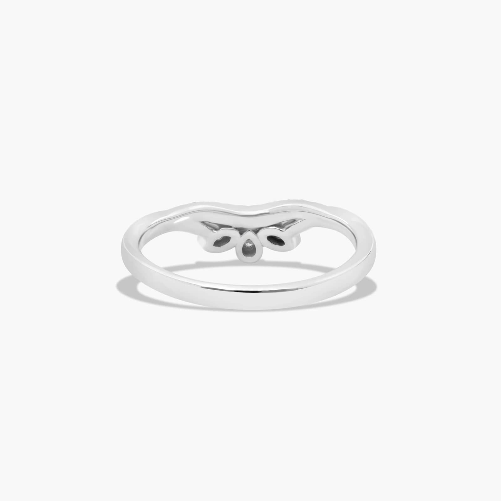 Dainty Diamonds Tiara Inspired Pavé Stack Ring In 14K White Gold