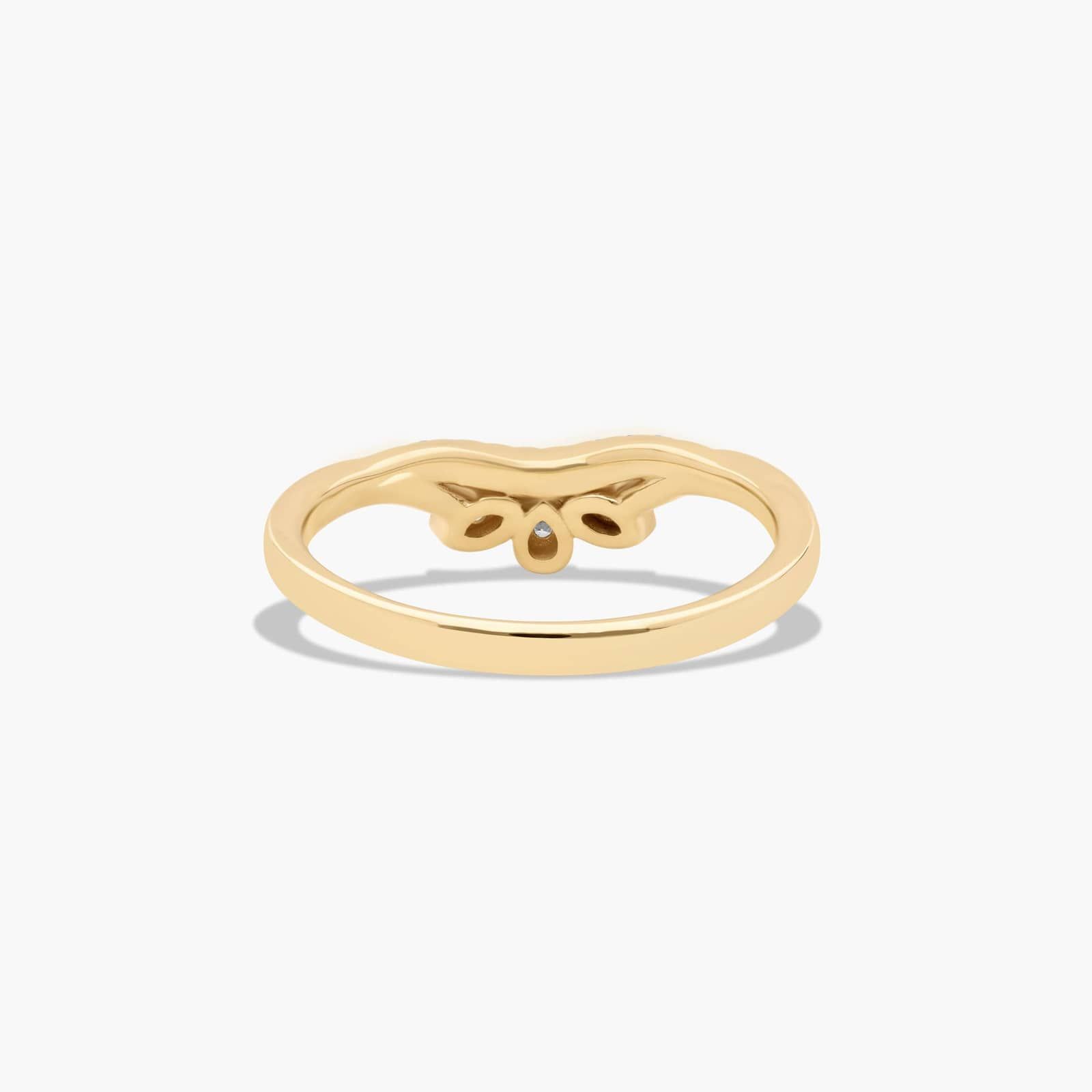 Dainty Diamonds Tiara Inspired Pavé Stack Ring In 14K Yellow Gold