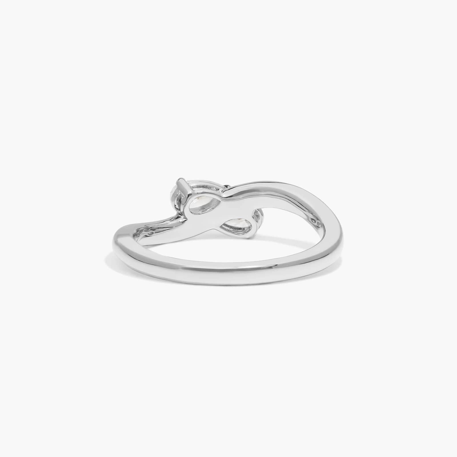 Two Stone Ring With 0.30 CTW Pear Cut Lab-Grown Diamonds In 14K White Gold