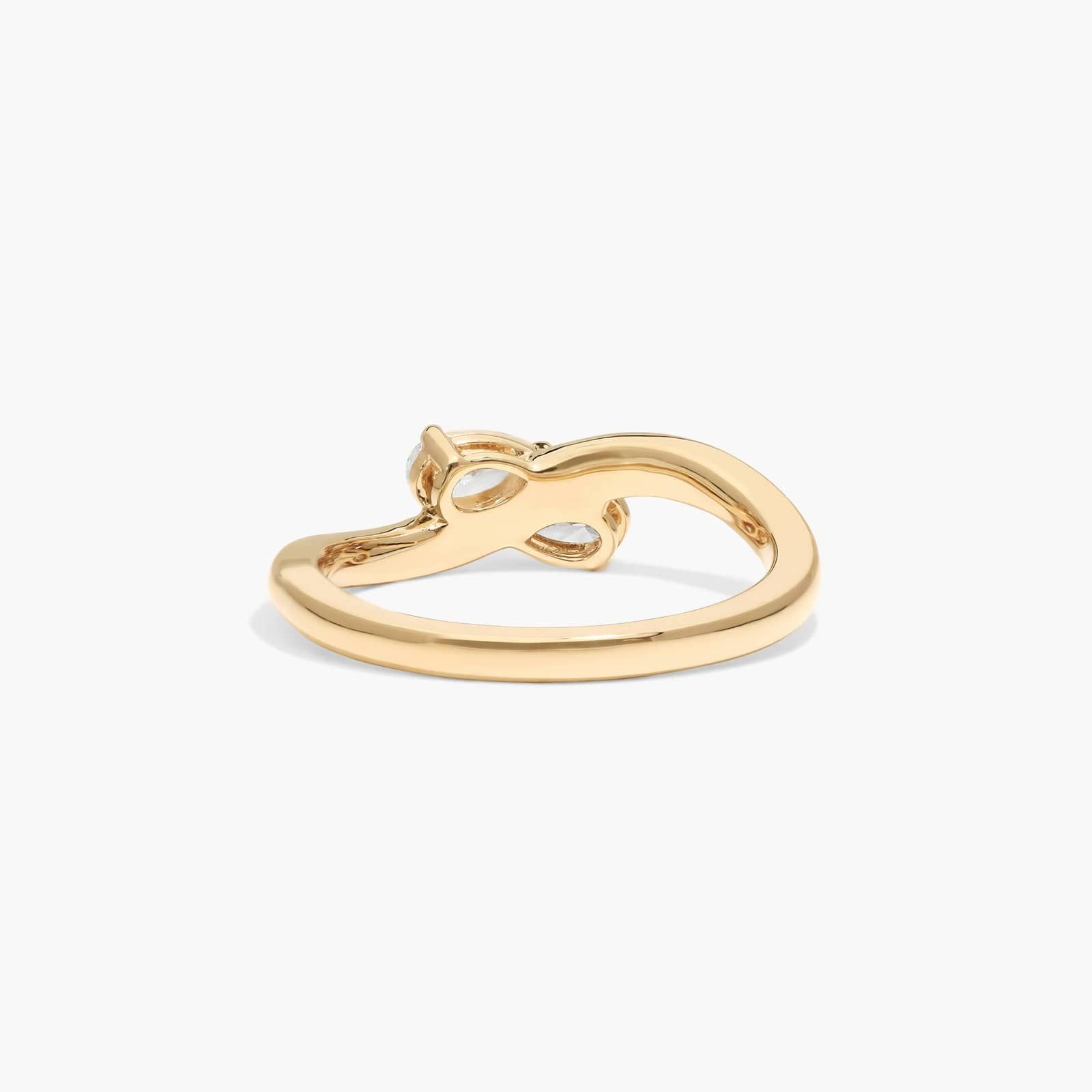 Two Stone Ring With 0.30 CTW Pear Cut Lab-Grown Diamonds In 14K Yellow Gold