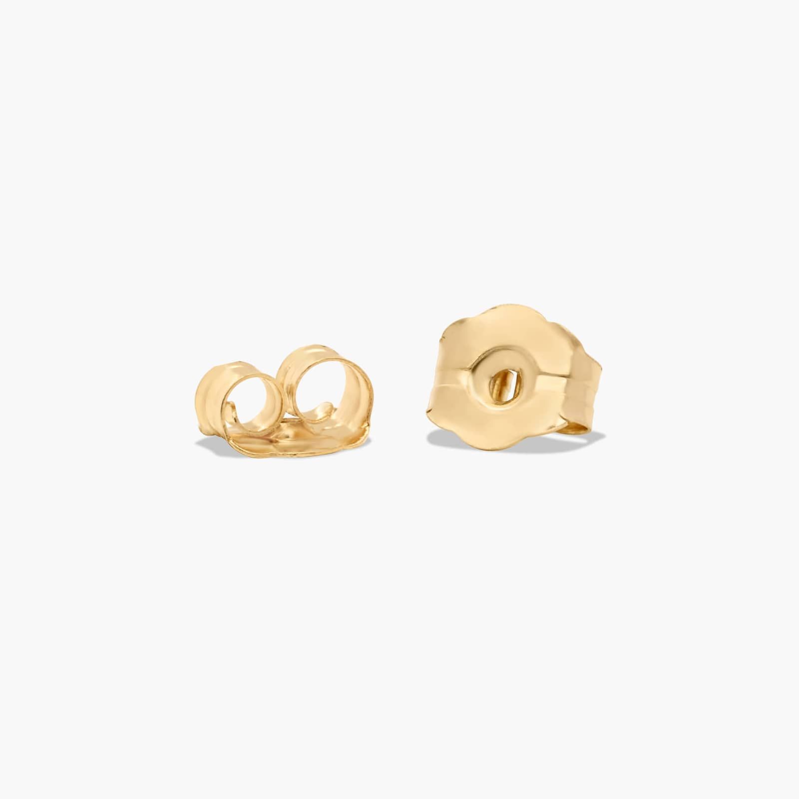 Emerald Cut Ruby Birthstone Stud Earrings In 14K Yellow Gold