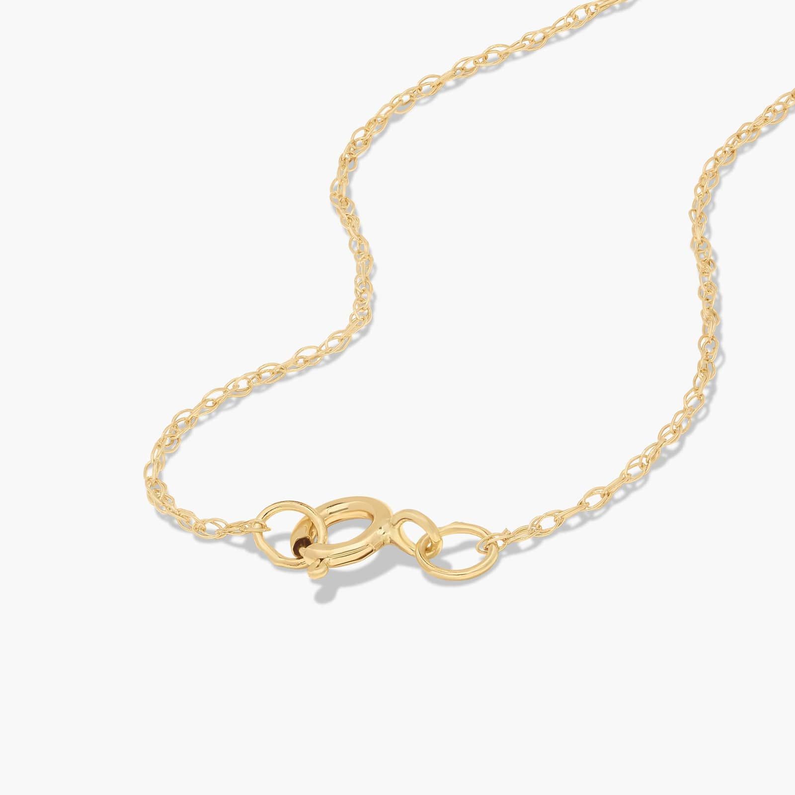 14K Yellow Gold Emerald Cut Sapphire Birthstone Pendant Necklace