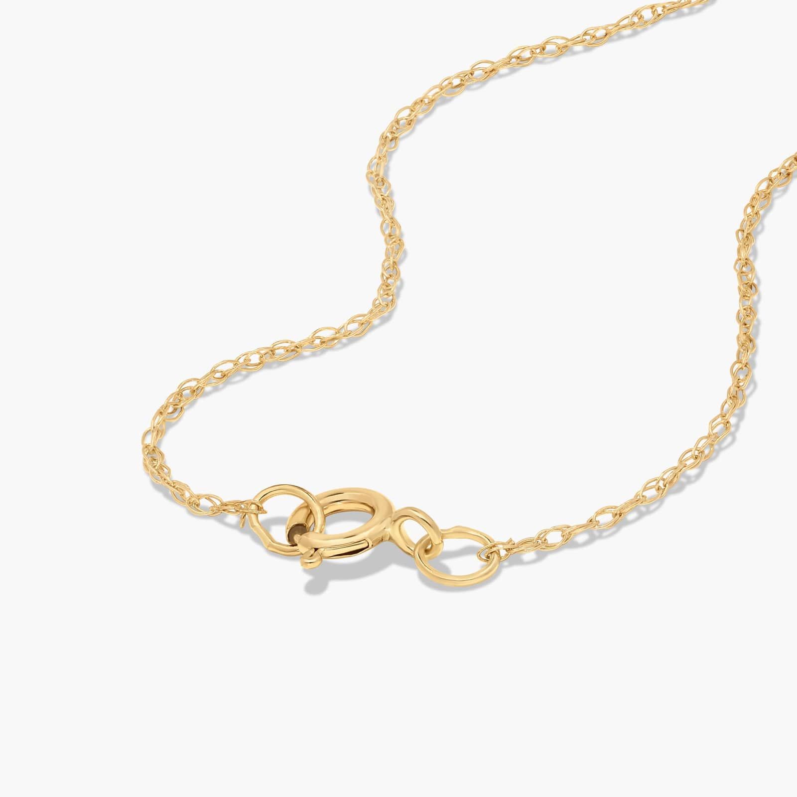 14K Yellow Gold Emerald Cut Citrine Birthstone Pendant Necklace