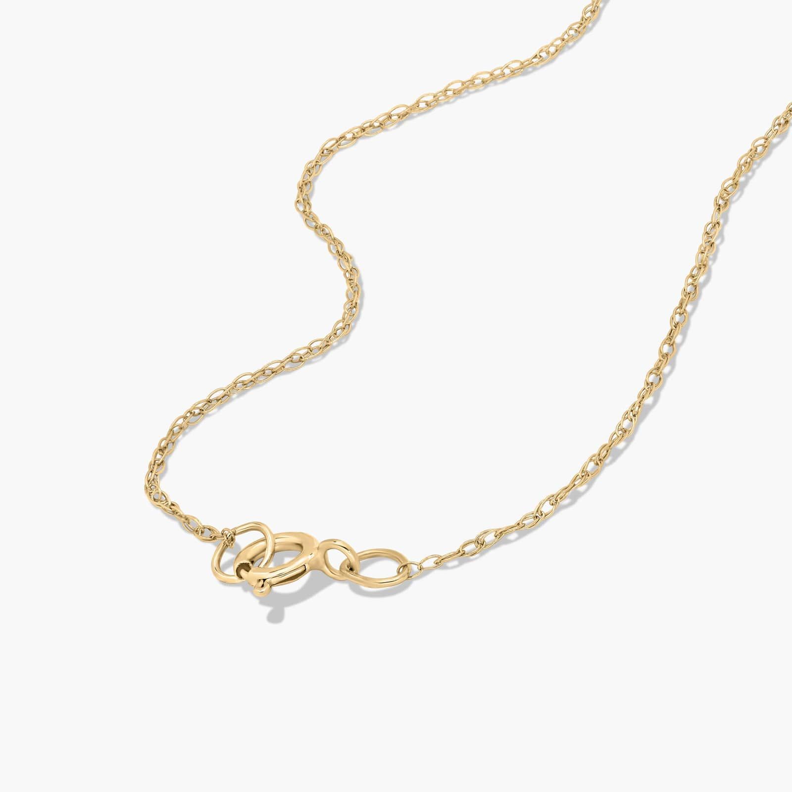 14K Yellow Gold Pear Shaped Peridot & Tri-Diamond Birthstone Pendant Necklace