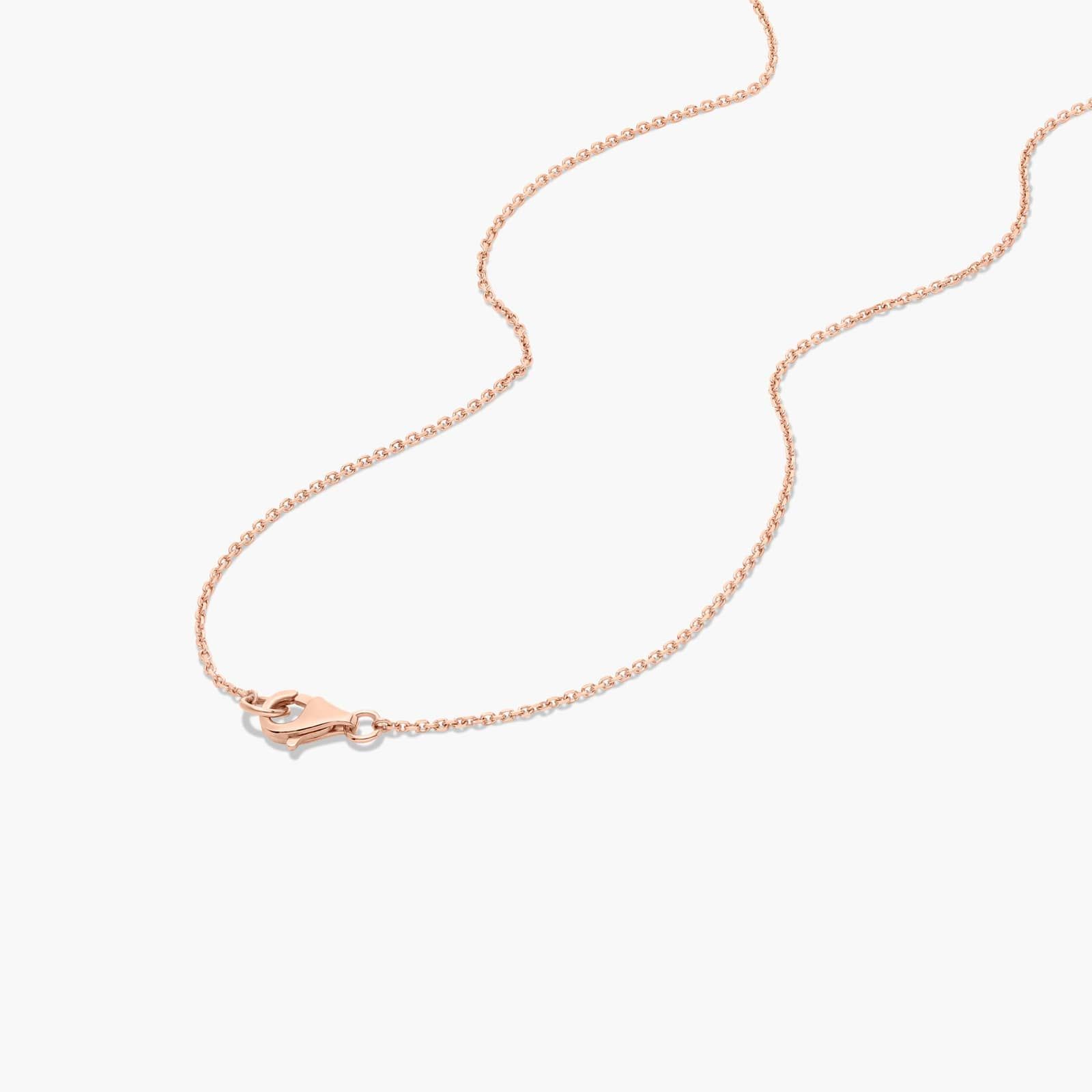 14K Rose Gold Radiant Reflections Marquise Shaped Garnet & Round Diamonds Station Necklace