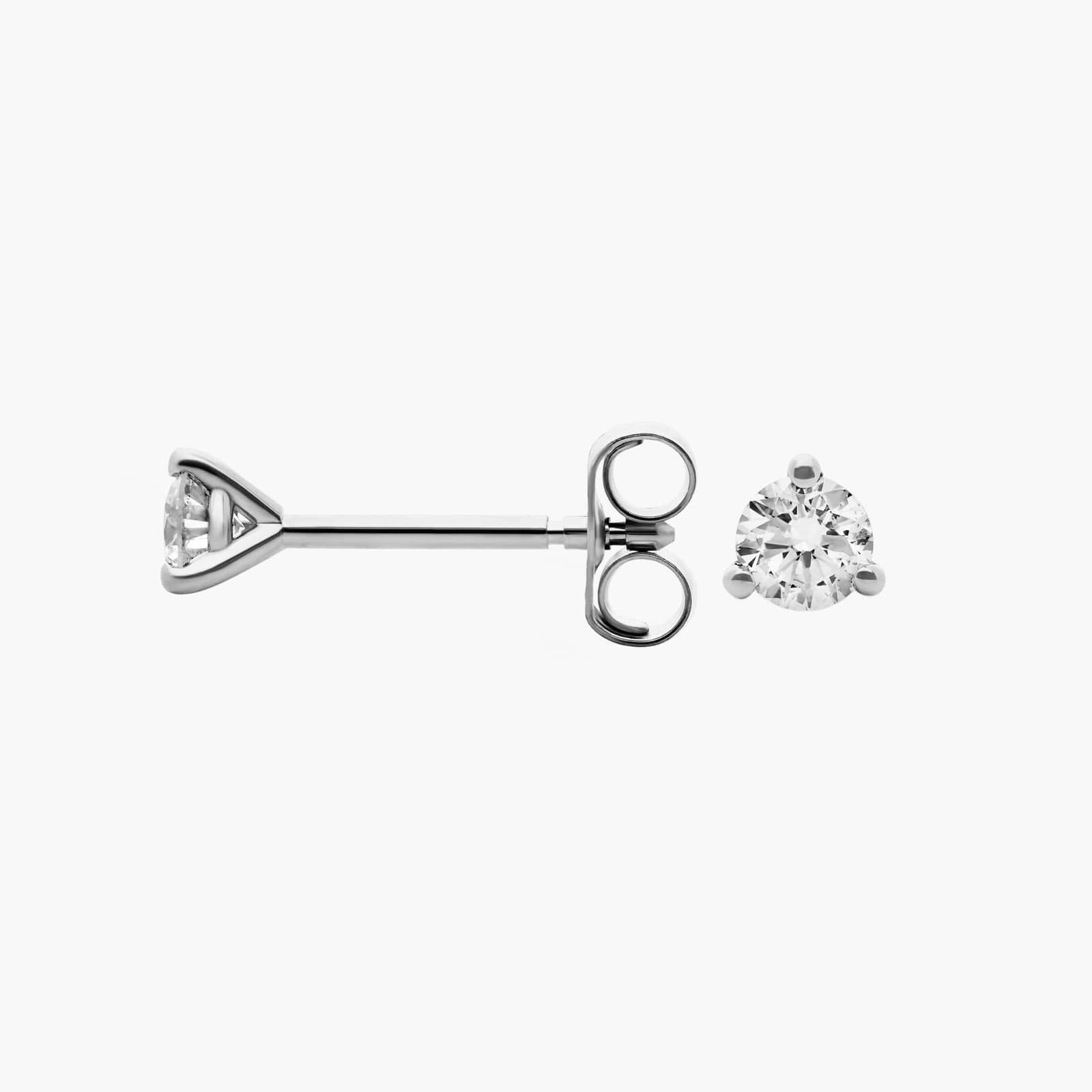 Martini Stud Earrings in 14K White Gold (1/4 ct. tw.)