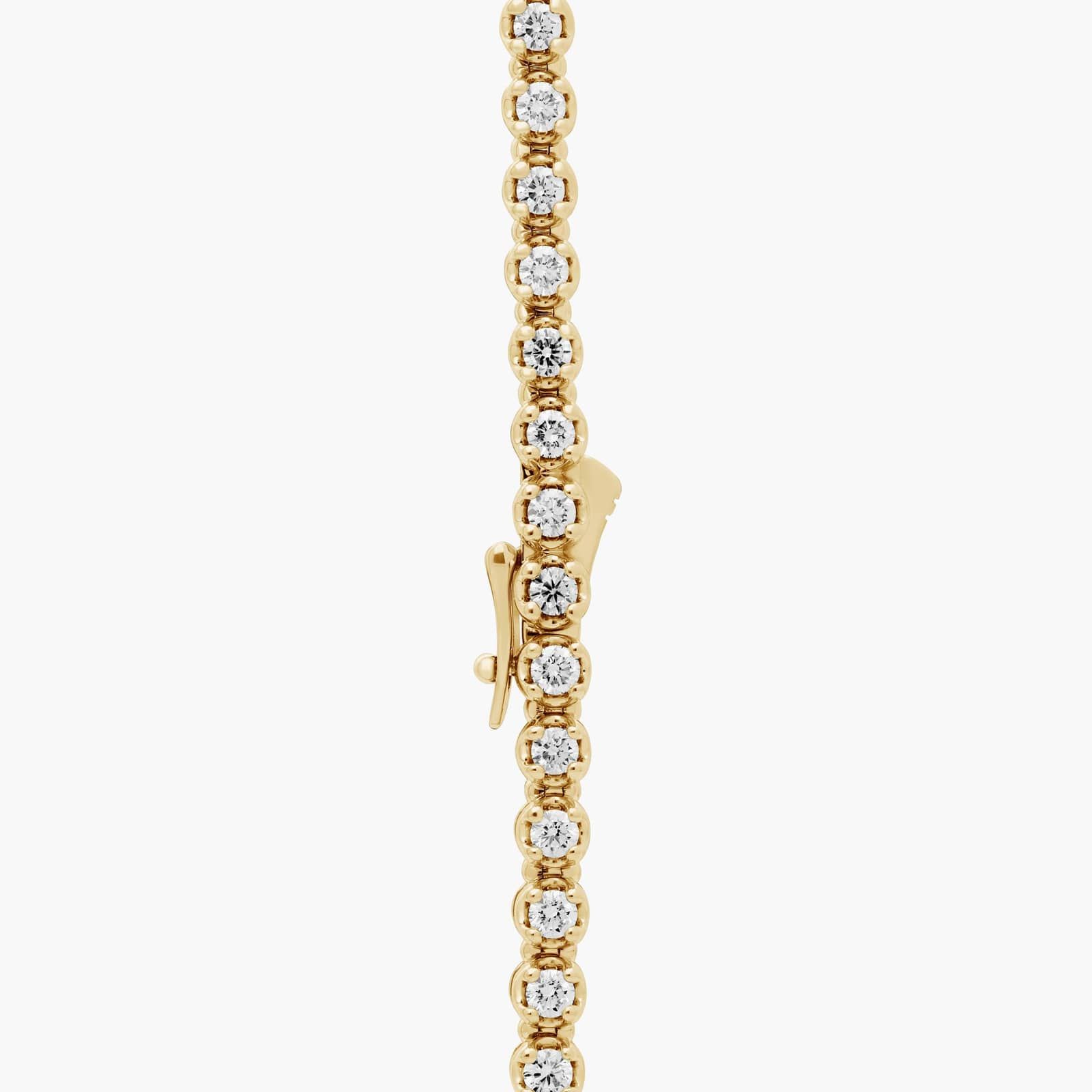 Straight Eternity Necklace in Yellow Gold (7 ct. tw.)